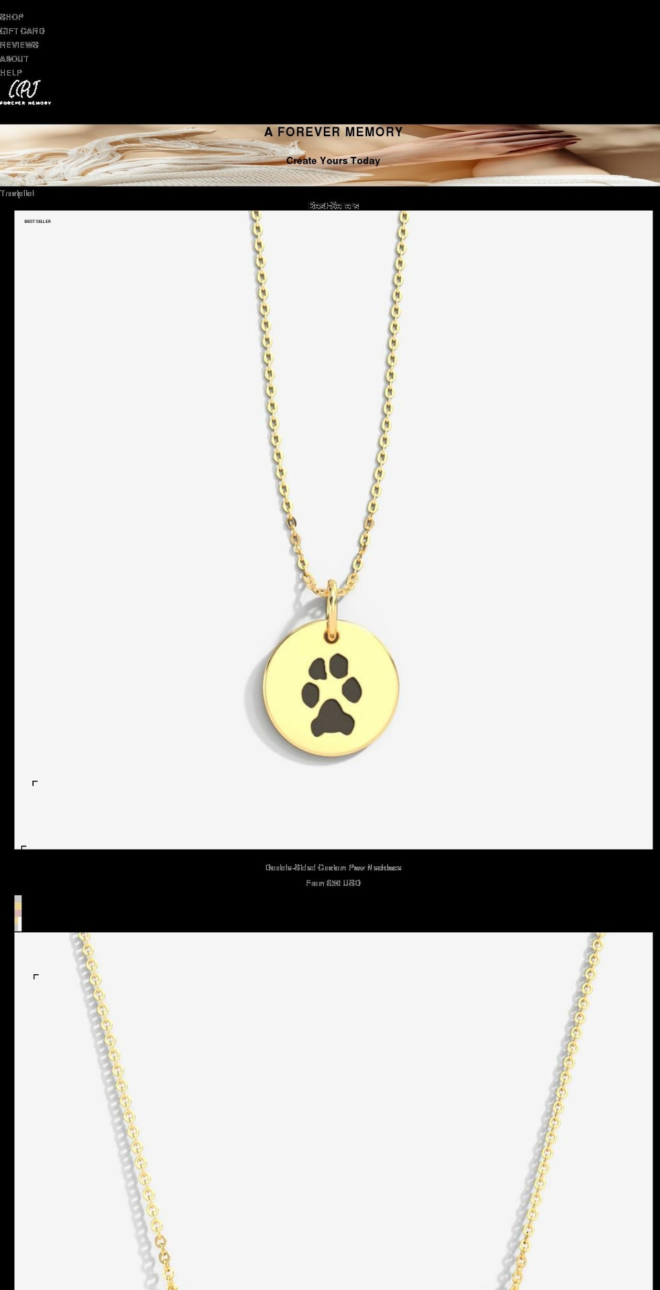 Black Friday Shopify theme site example custompawjewelry.com