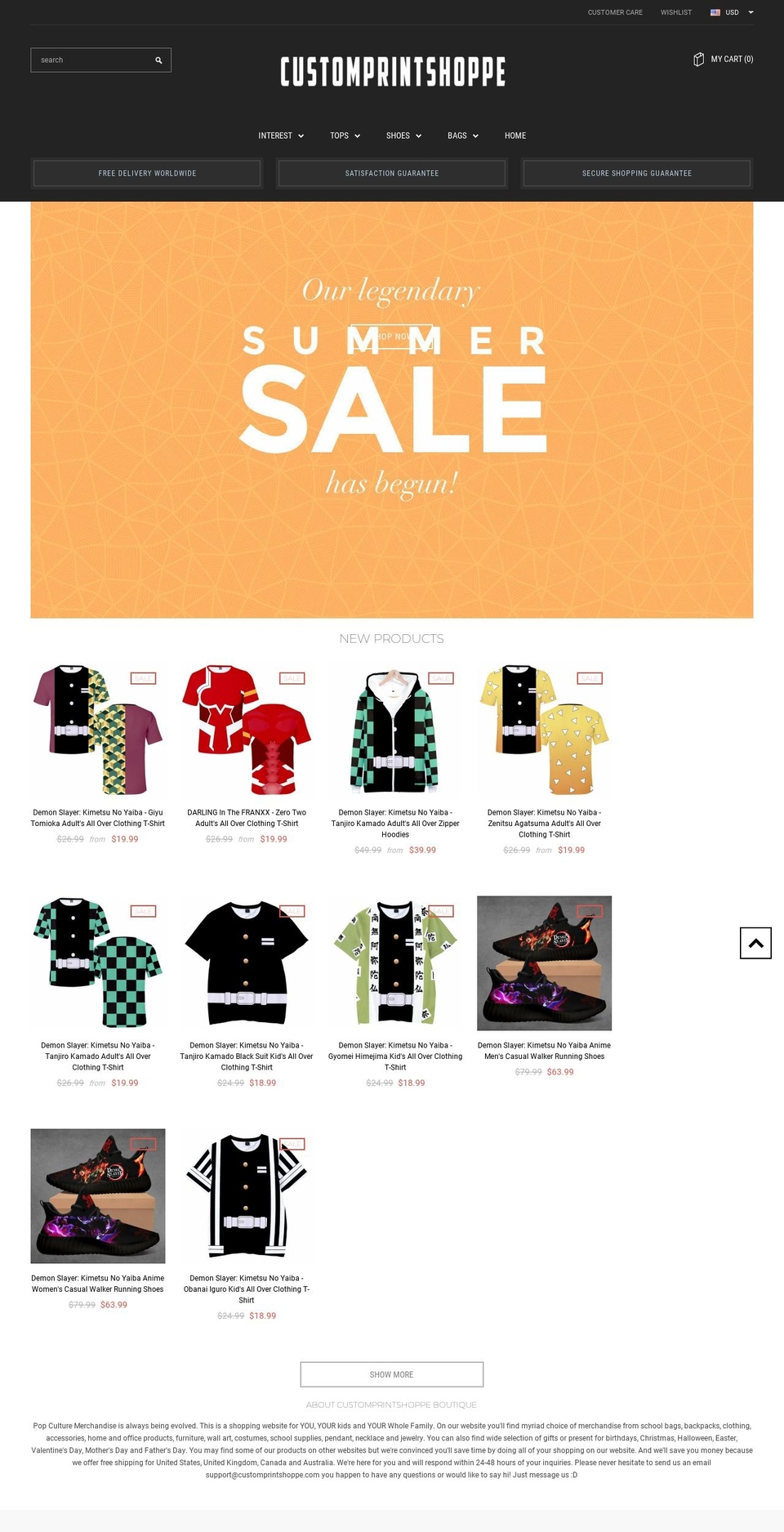 customprintshoppe.com shopify website screenshot