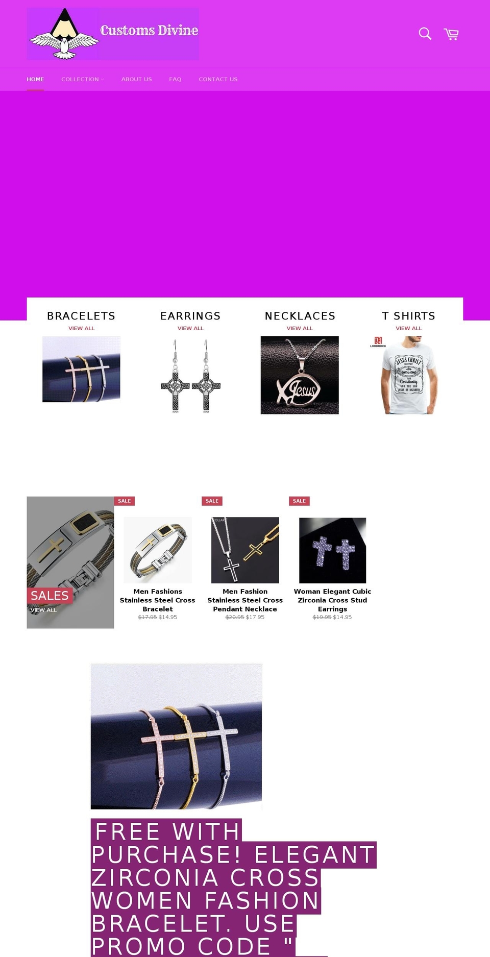 customsdivine.com — Shopify storefront screenshot