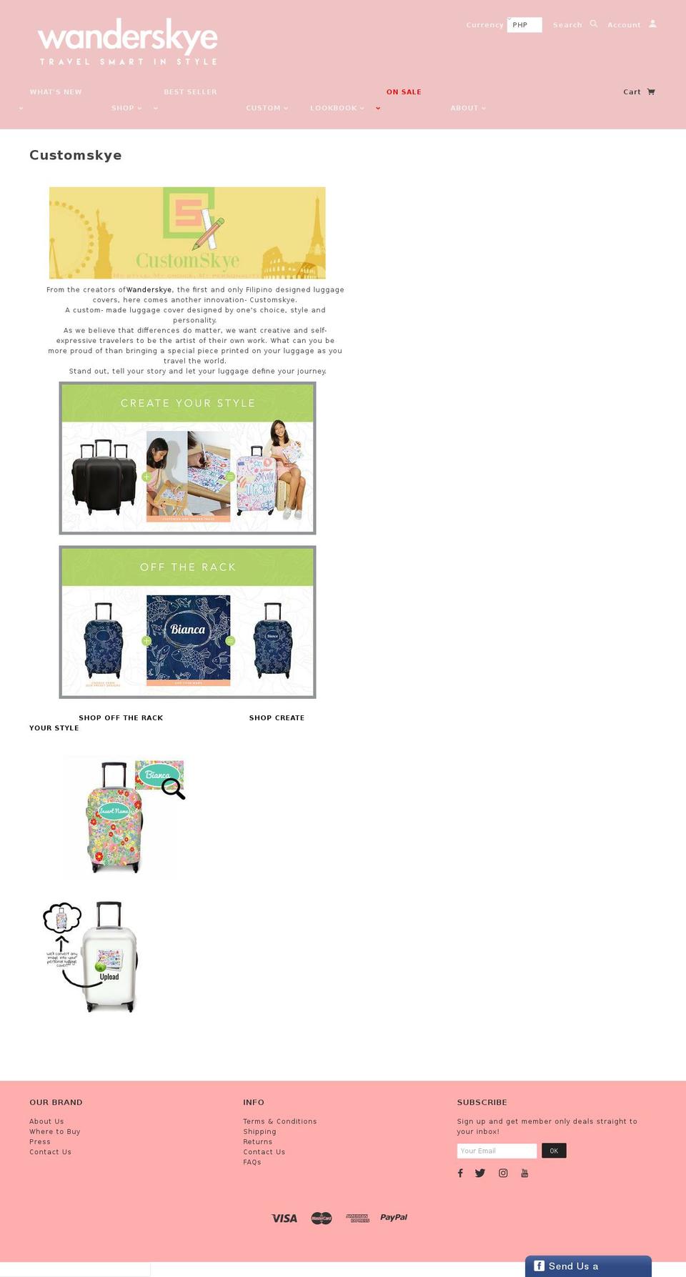 customskye.com shopify website screenshot