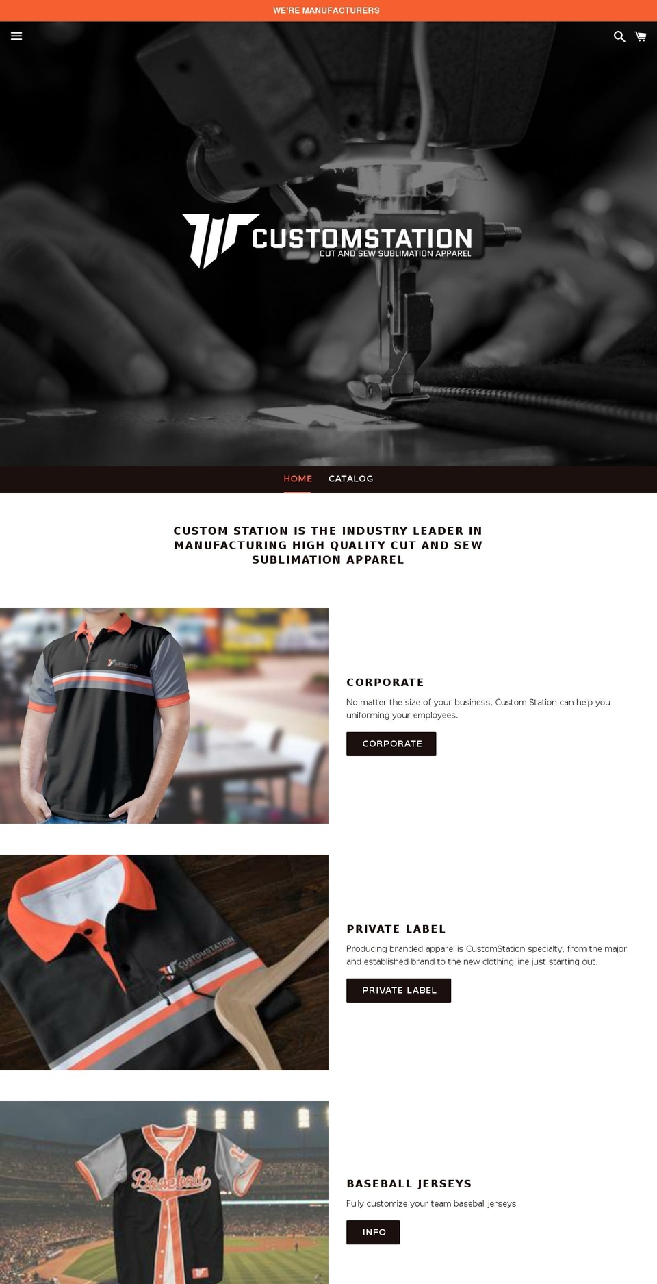 customstation.com shopify website screenshot