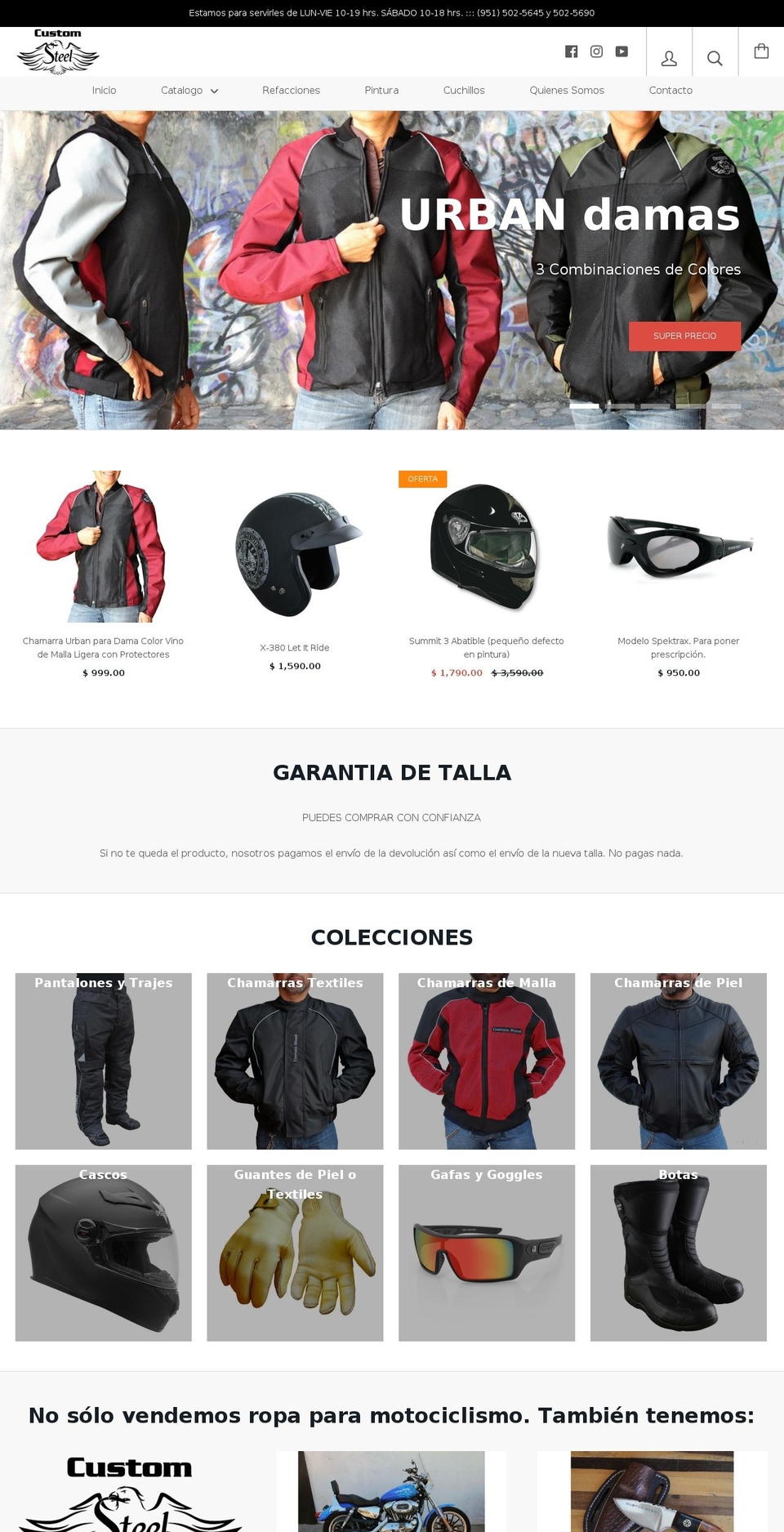 customsteel.com.mx shopify website screenshot