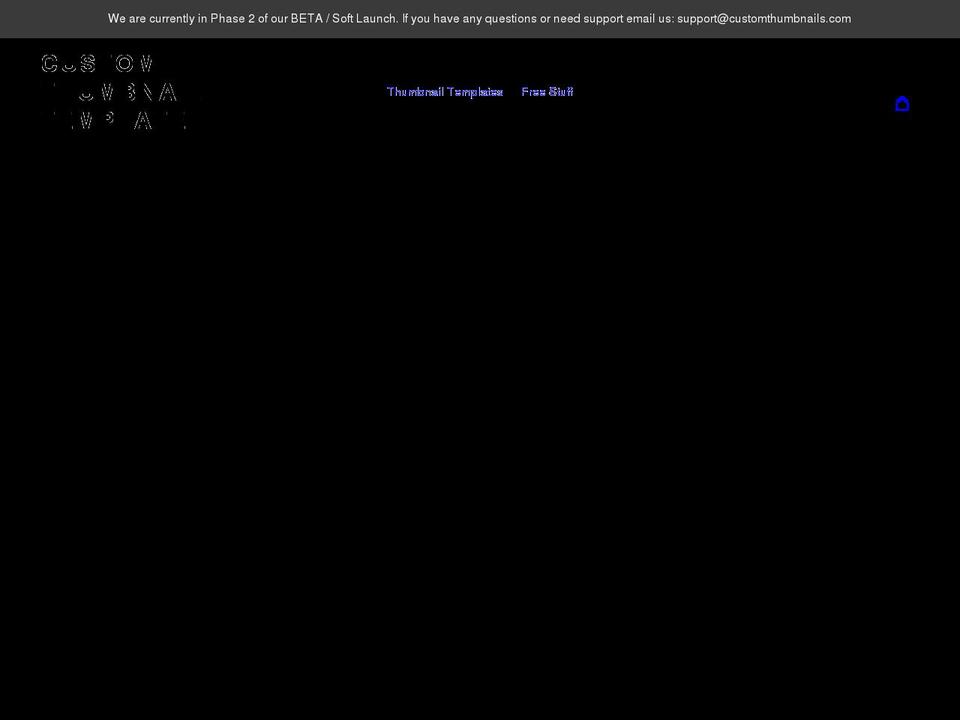 customthumbnailtemplate.com shopify website screenshot