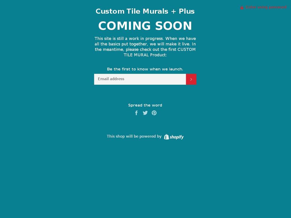customtilemuralsplus.com — Shopify storefront screenshot