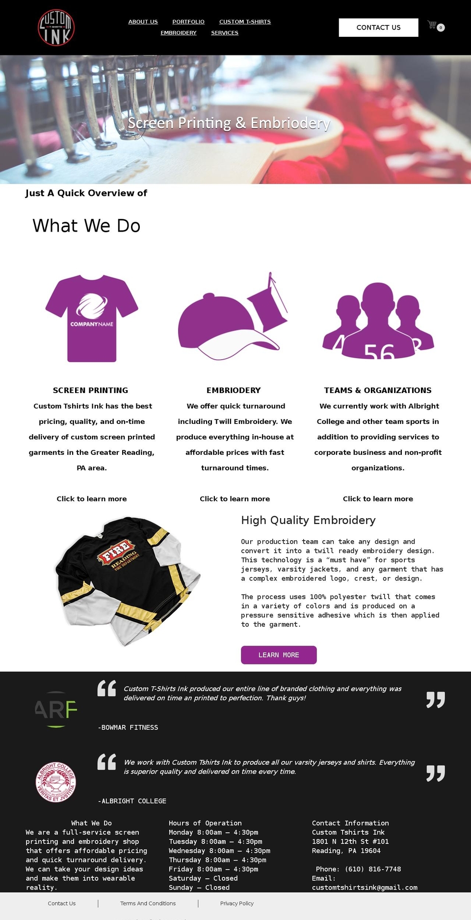 customtshirtsink.com shopify website screenshot