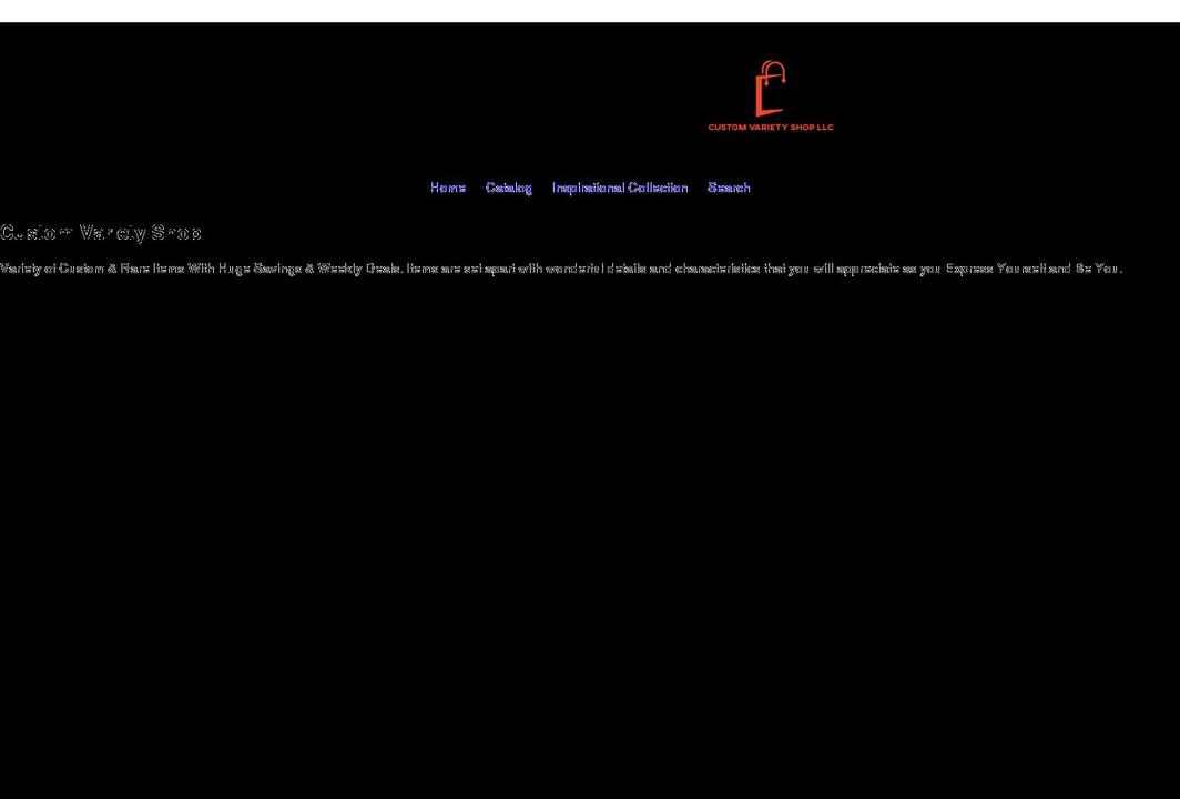 customvarietyshop.org shopify website screenshot