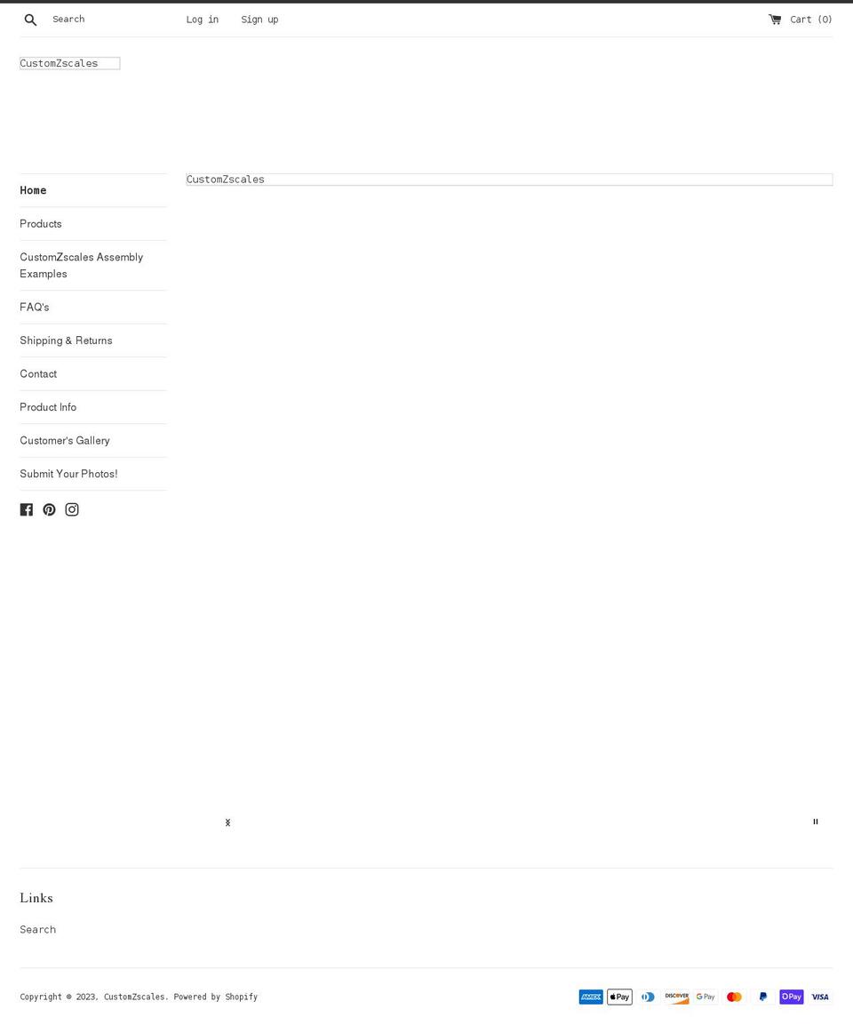 customzscales.com shopify website screenshot
