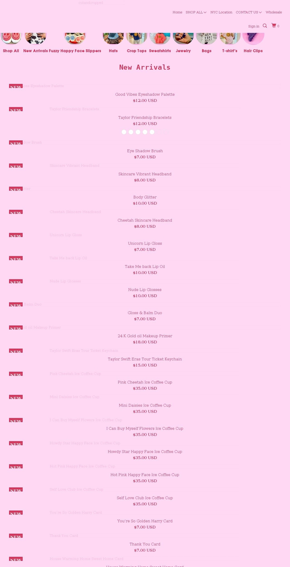 cutandcropped.com shopify website screenshot
