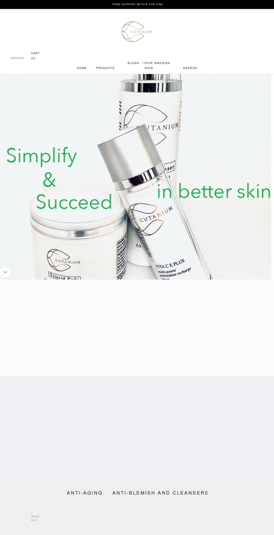 cutanium.com shopify website screenshot