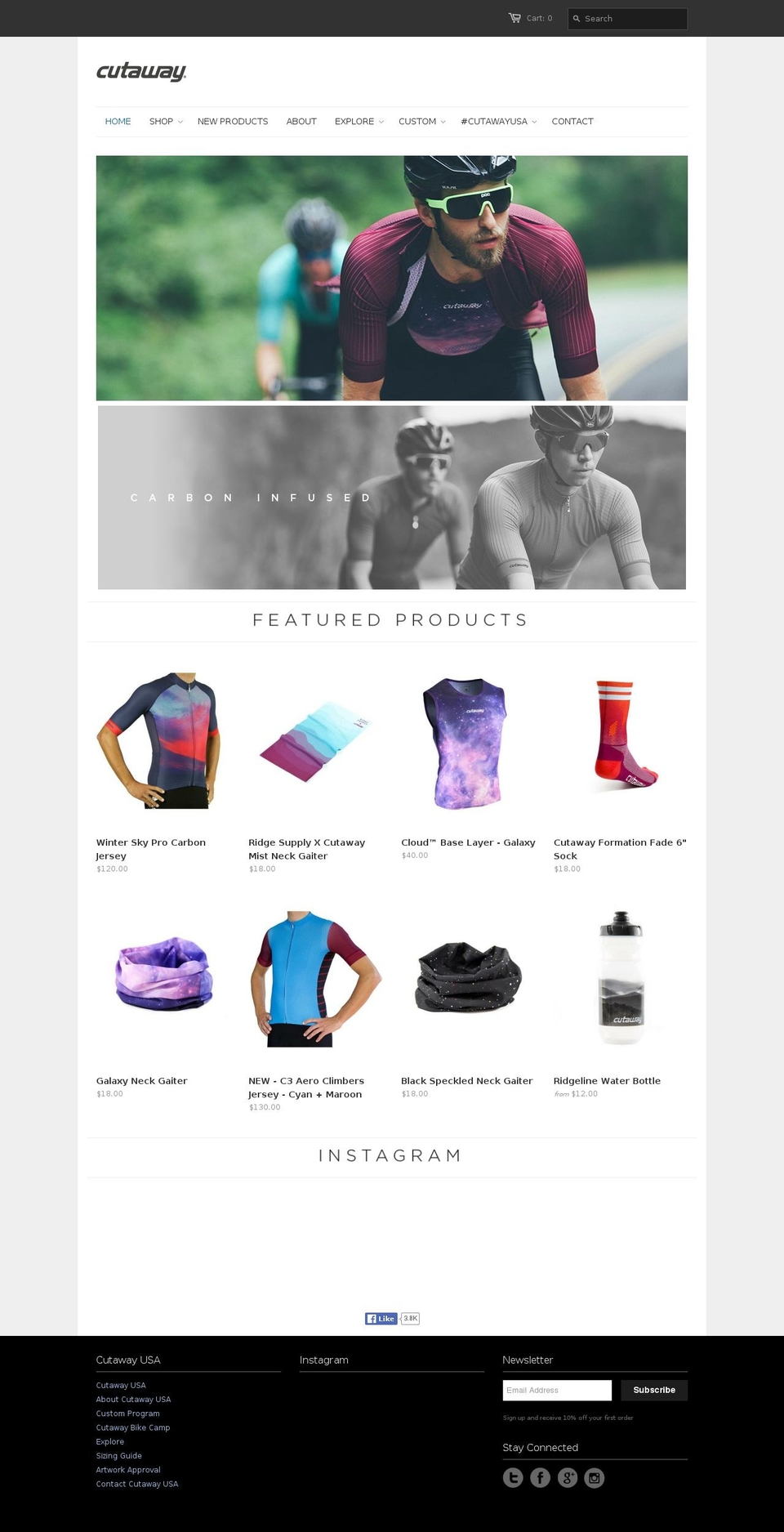 cutawayclothing.com shopify website screenshot