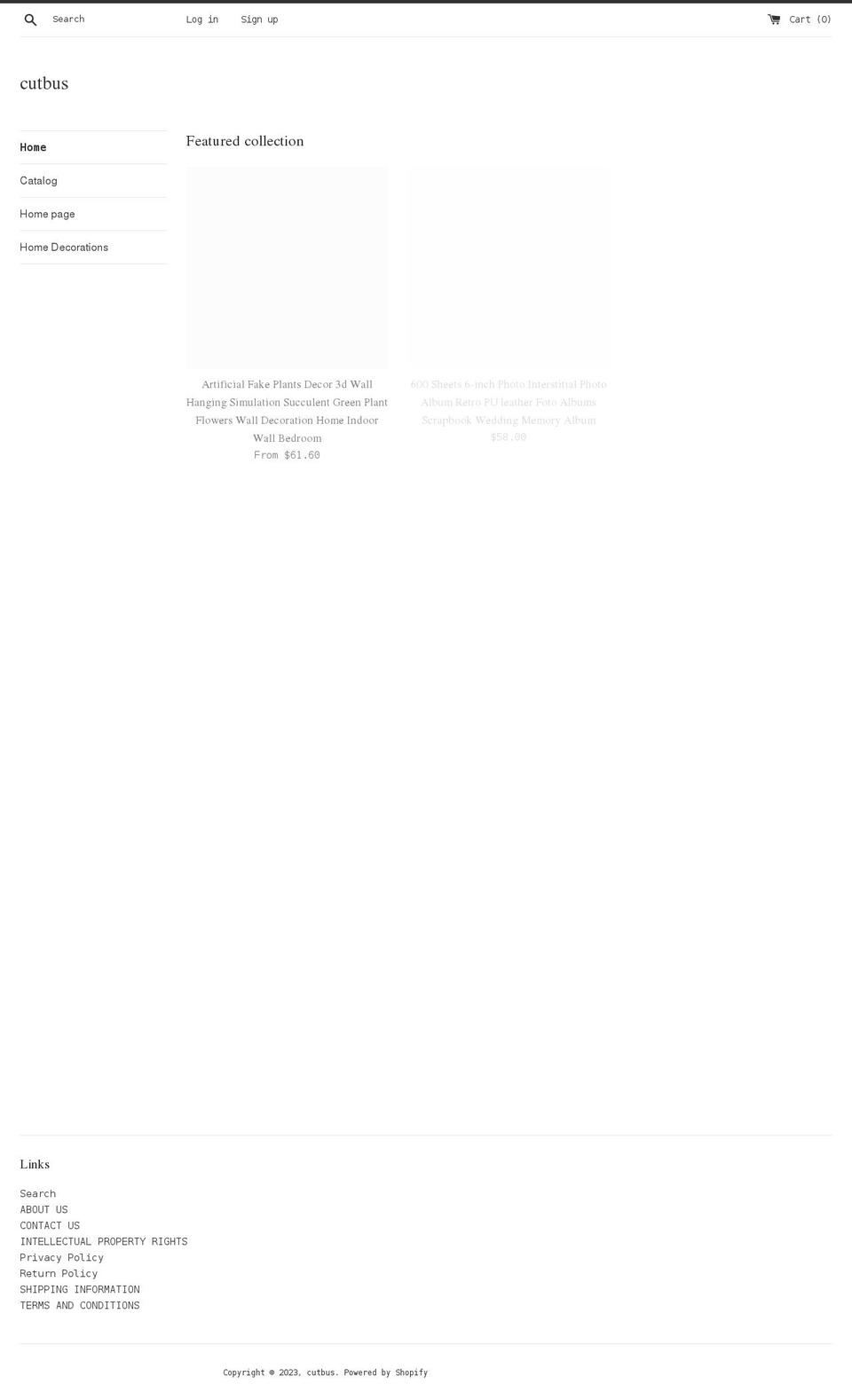 cutbus.com shopify website screenshot
