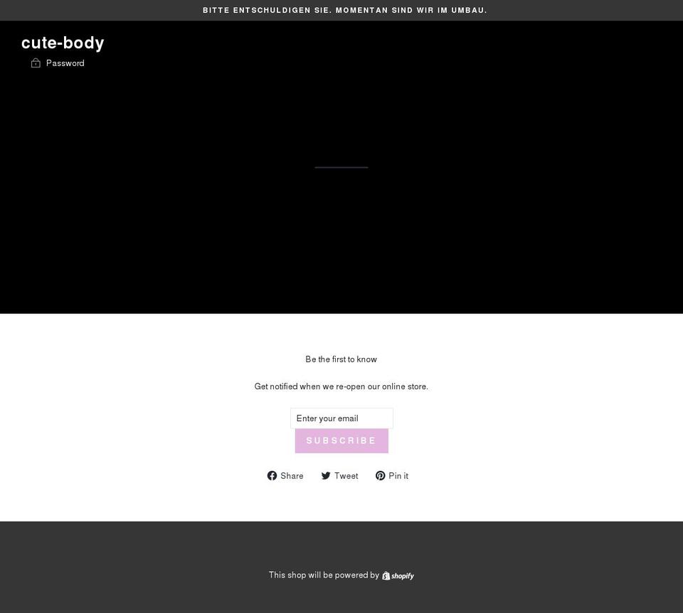 cute-body.com shopify website screenshot