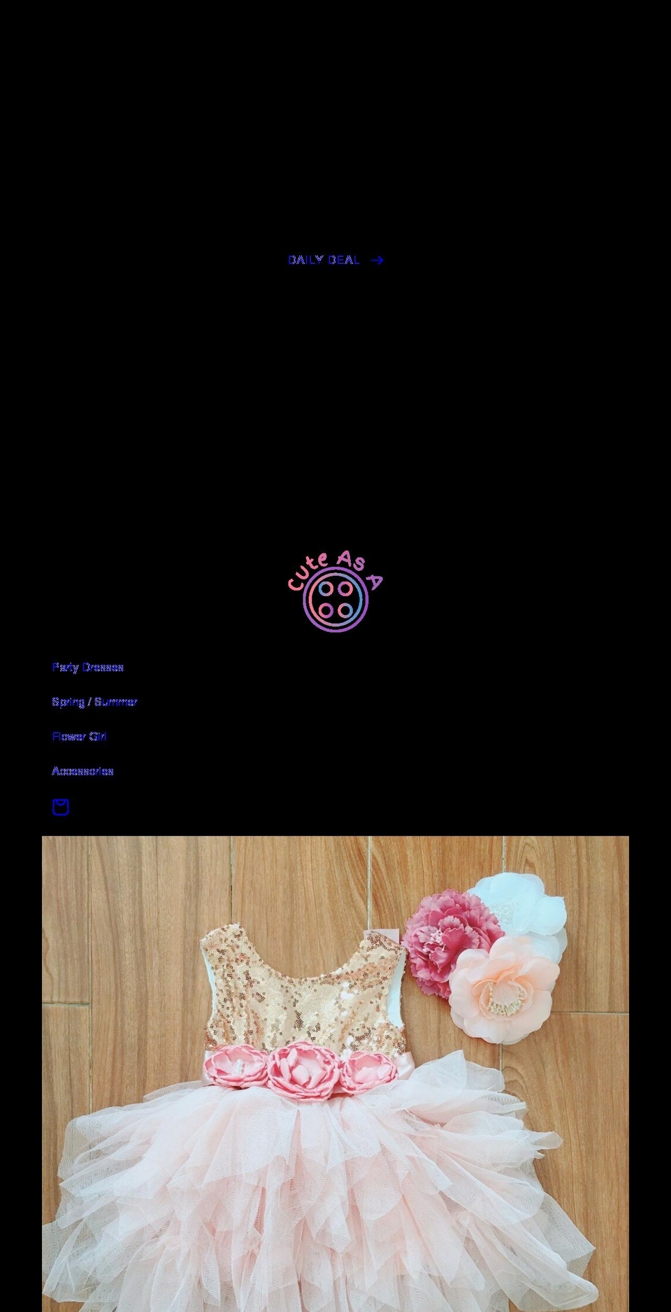 cuteasabuttonboutique.co.uk shopify website screenshot