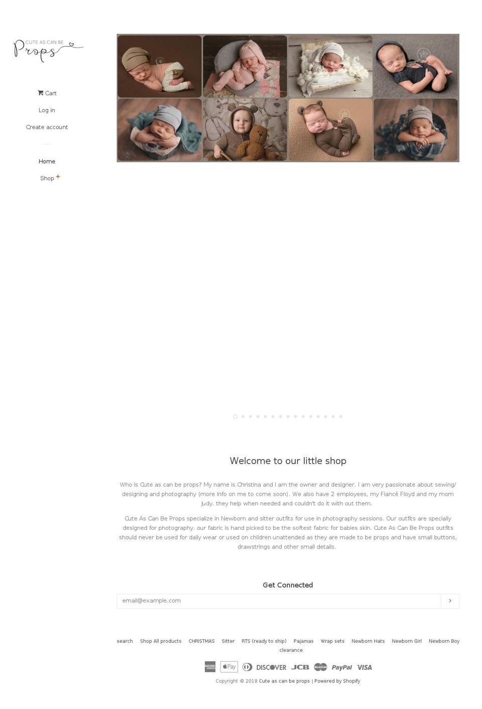 cuteascanbeprops.com shopify website screenshot