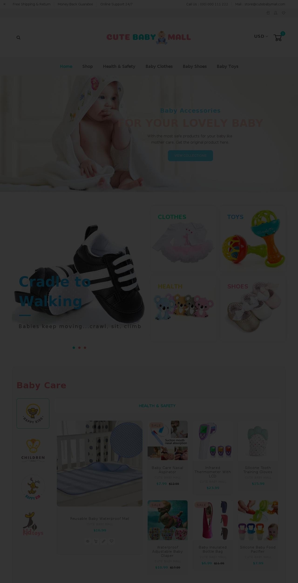 install-01 Shopify theme site example cutebabymall.com