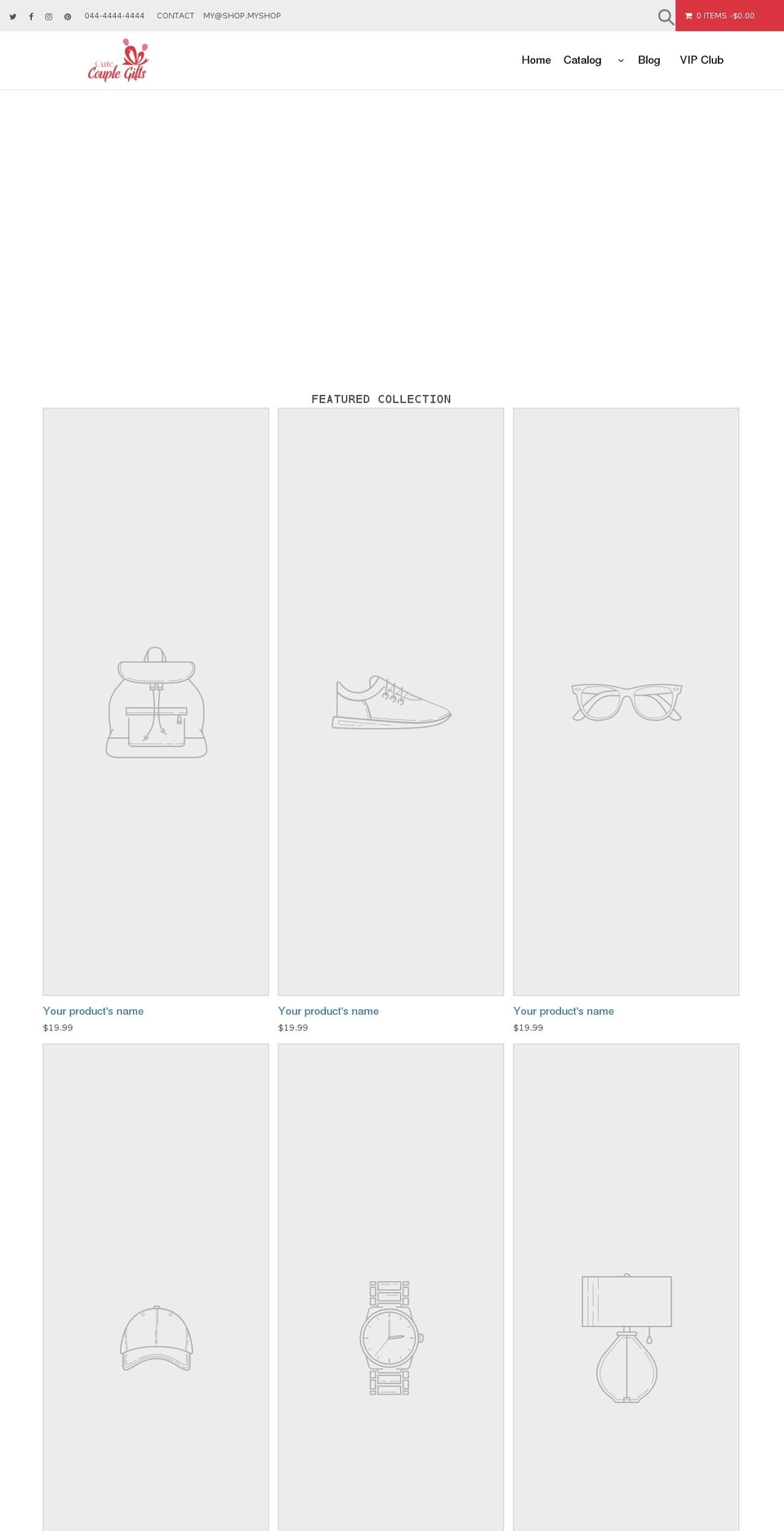 cutecouplegifts.com — Shopify storefront screenshot