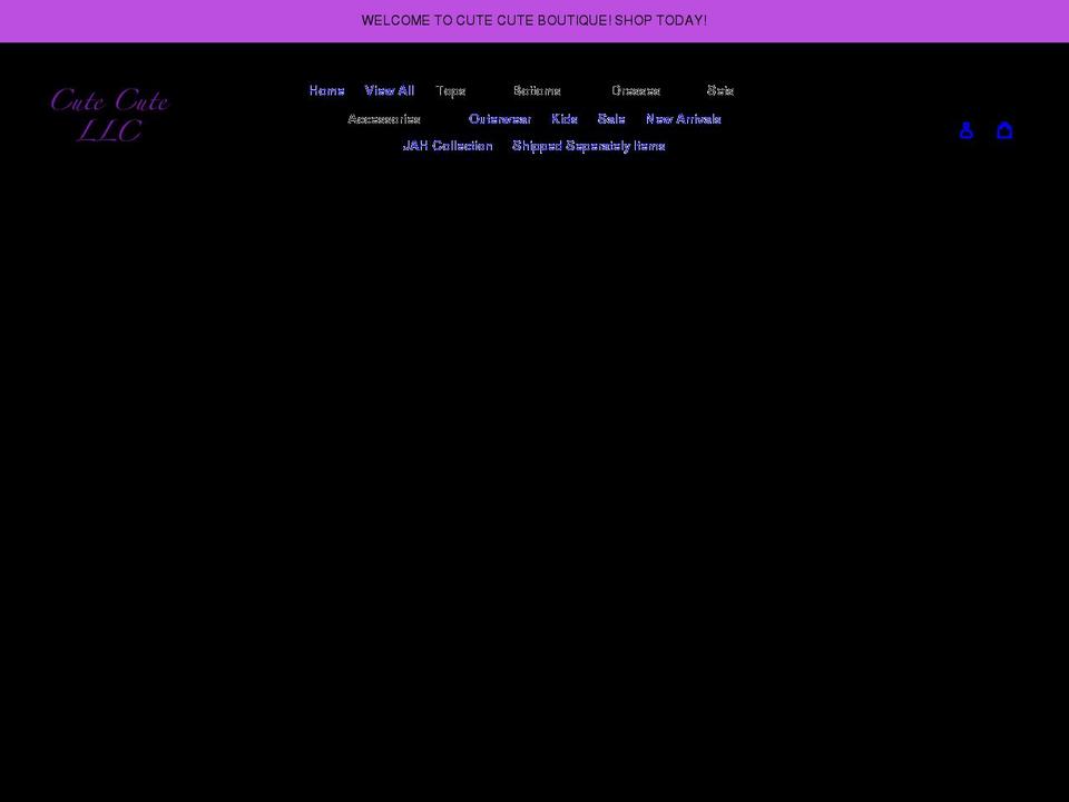 cutecuteboutique.com shopify website screenshot