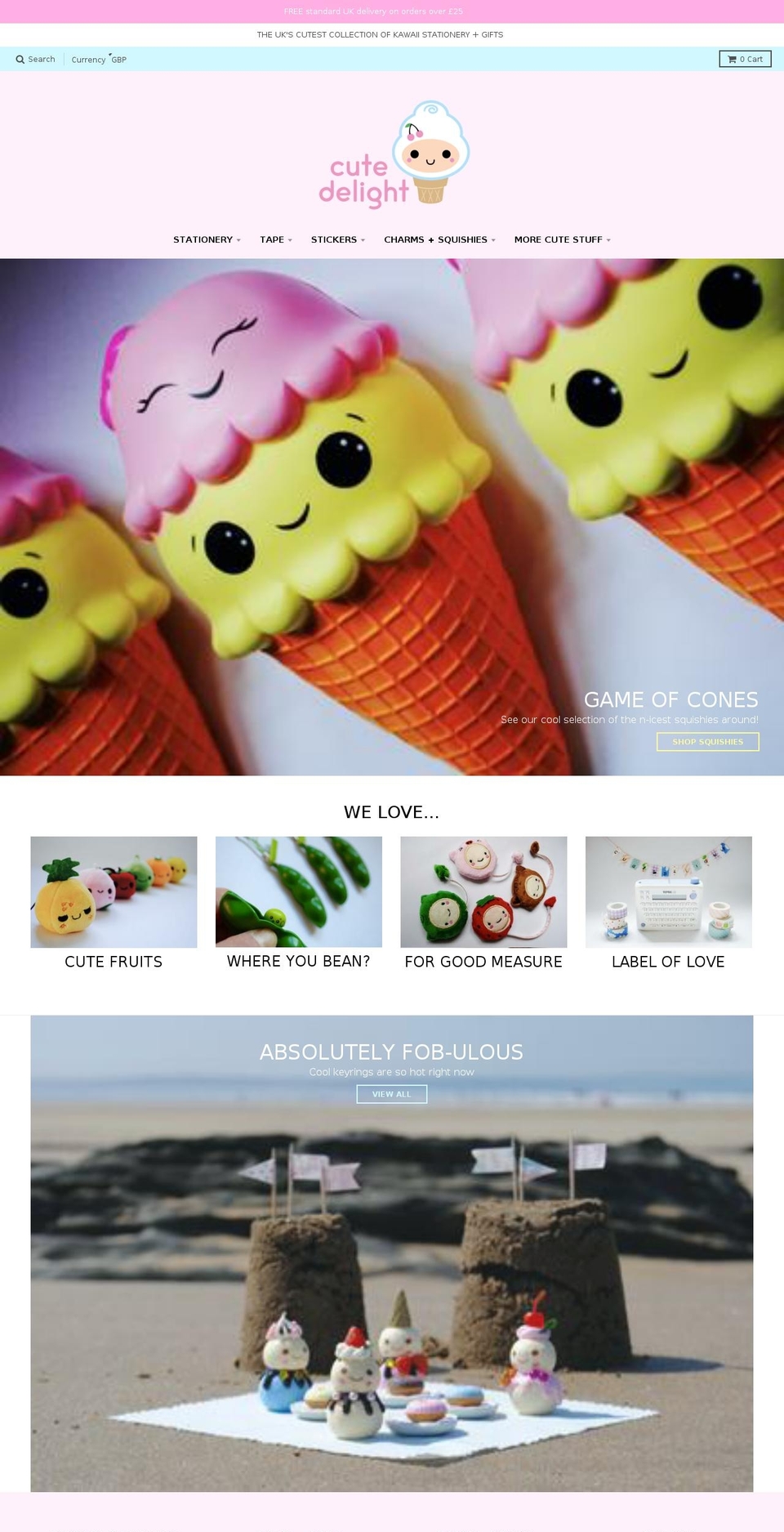 cutedelight.com shopify website screenshot
