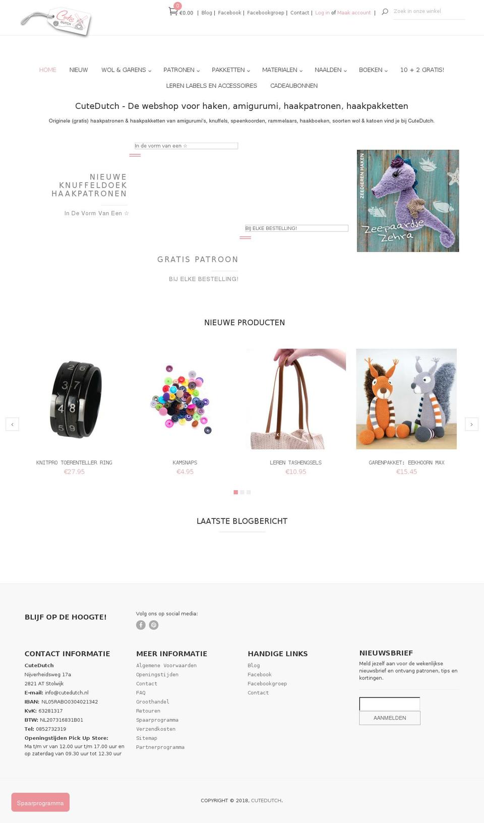 cutedutch.com — Shopify storefront screenshot