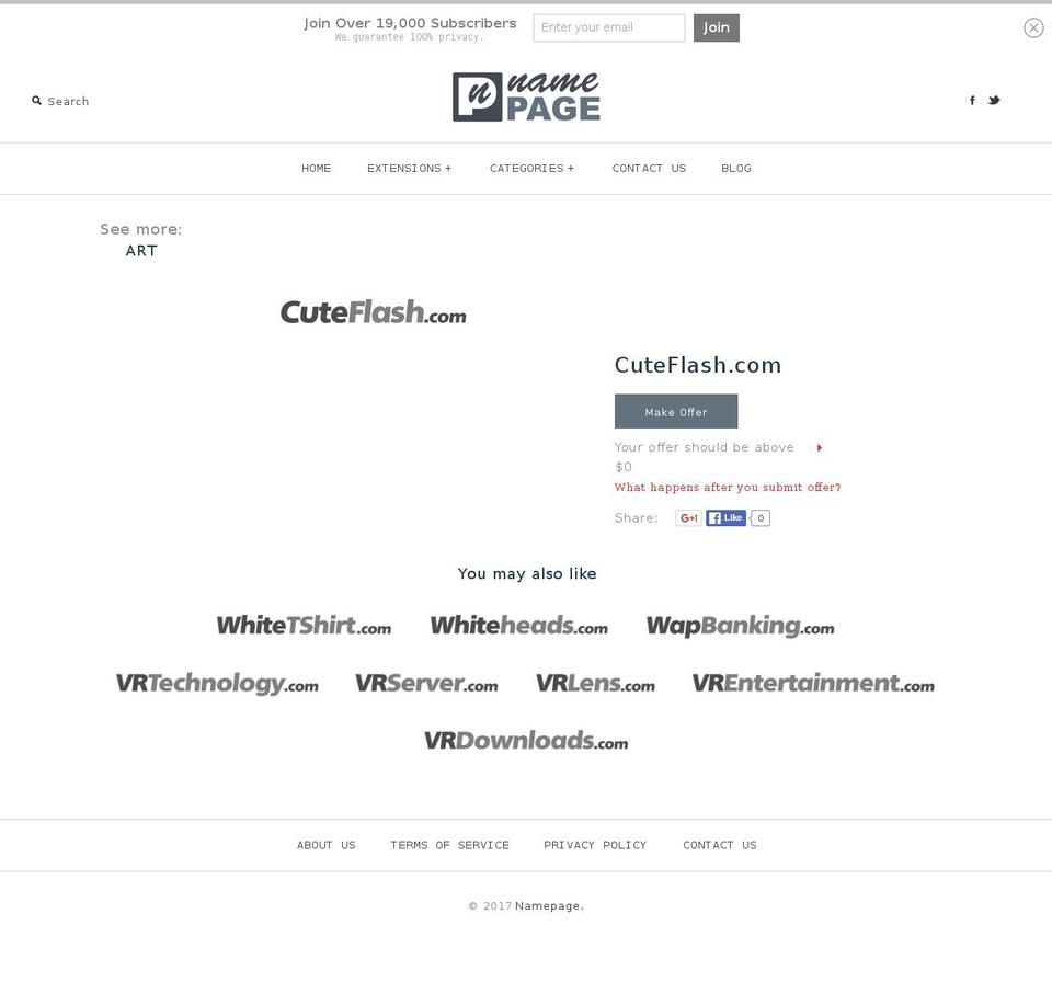 cuteflash.com shopify website screenshot