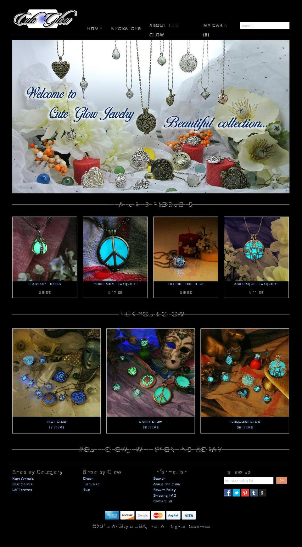 CuteGlow Theme Shopify theme site example cuteglowjewelry.com