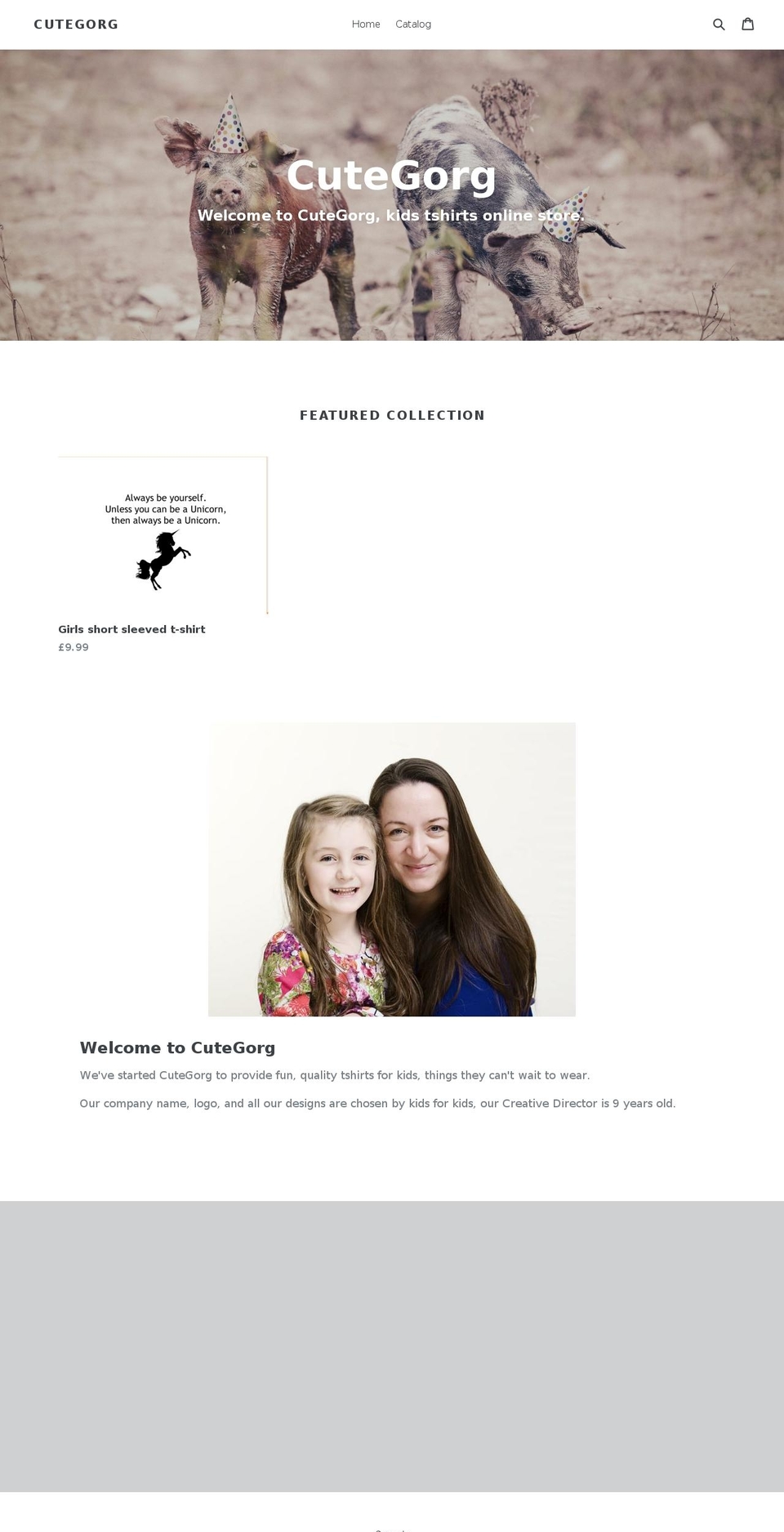 cutegorg.com — Shopify storefront screenshot