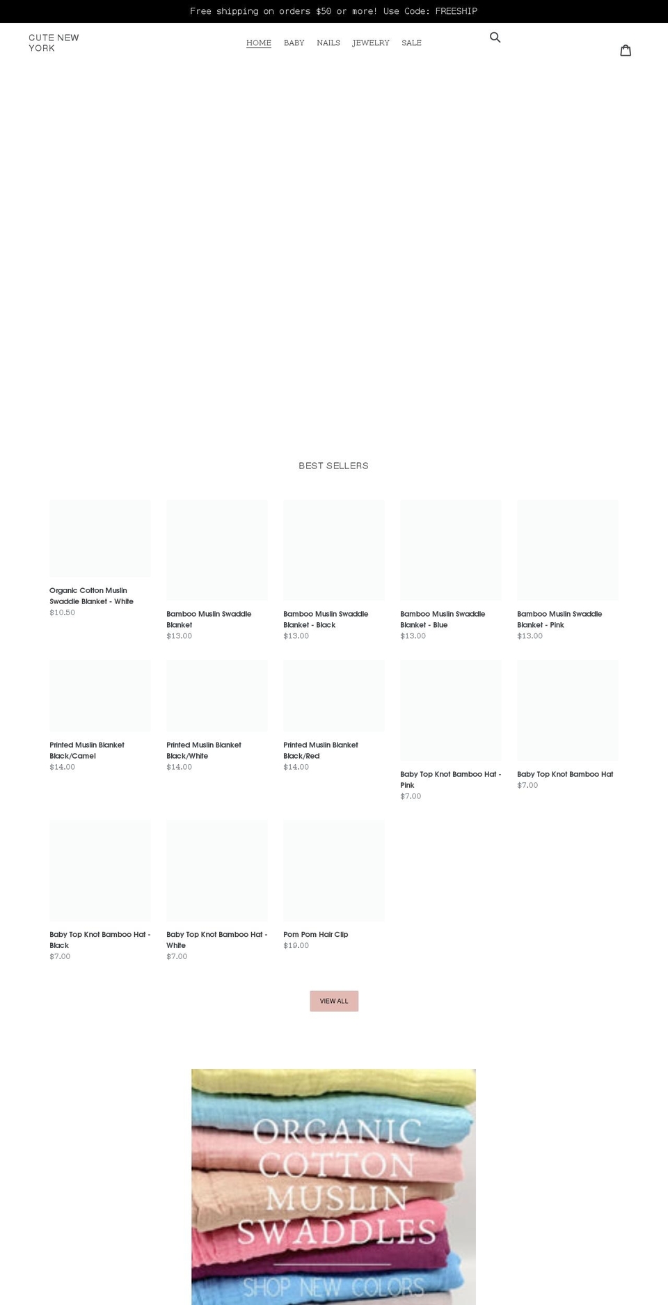 cutenewyork.com shopify website screenshot