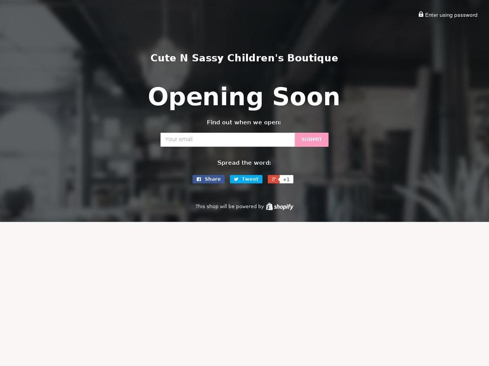 cutensassykids.com shopify website screenshot