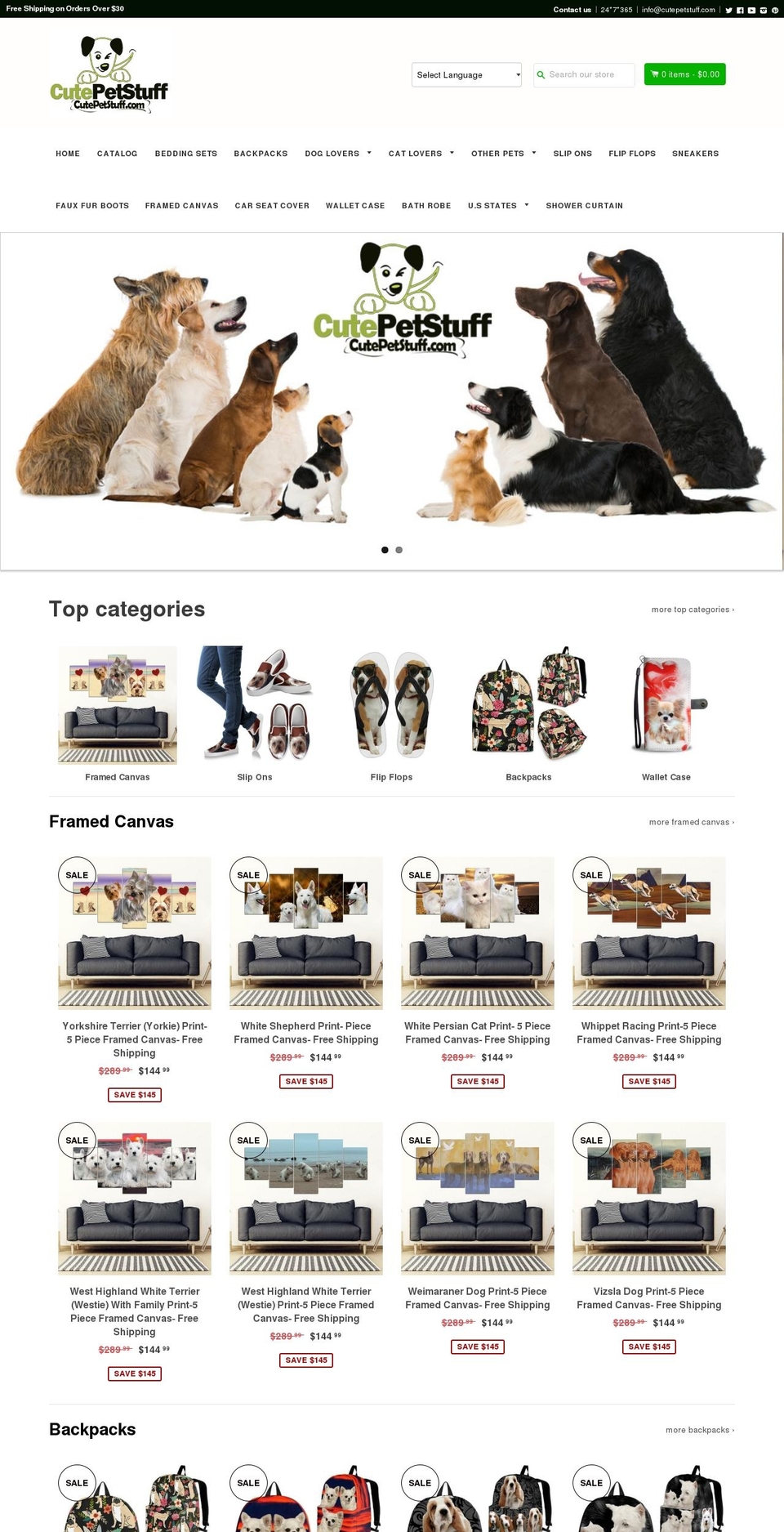 breedbiztheme Shopify theme site example cutepetstuff.com