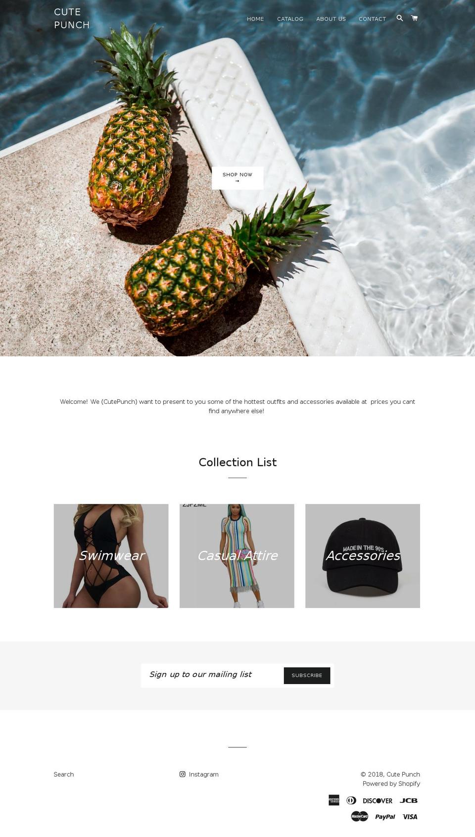 cutepunch.com — Shopify storefront screenshot