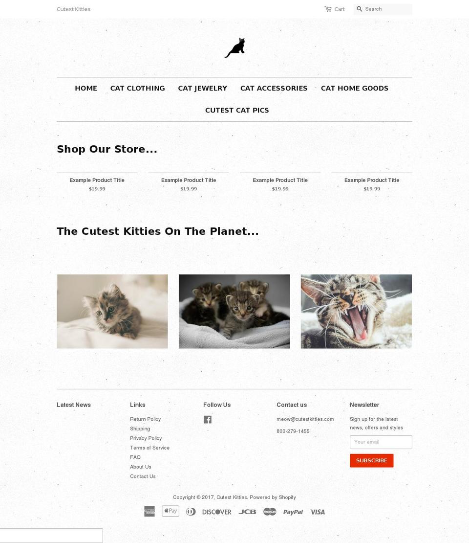 cutestkitties.com shopify website screenshot
