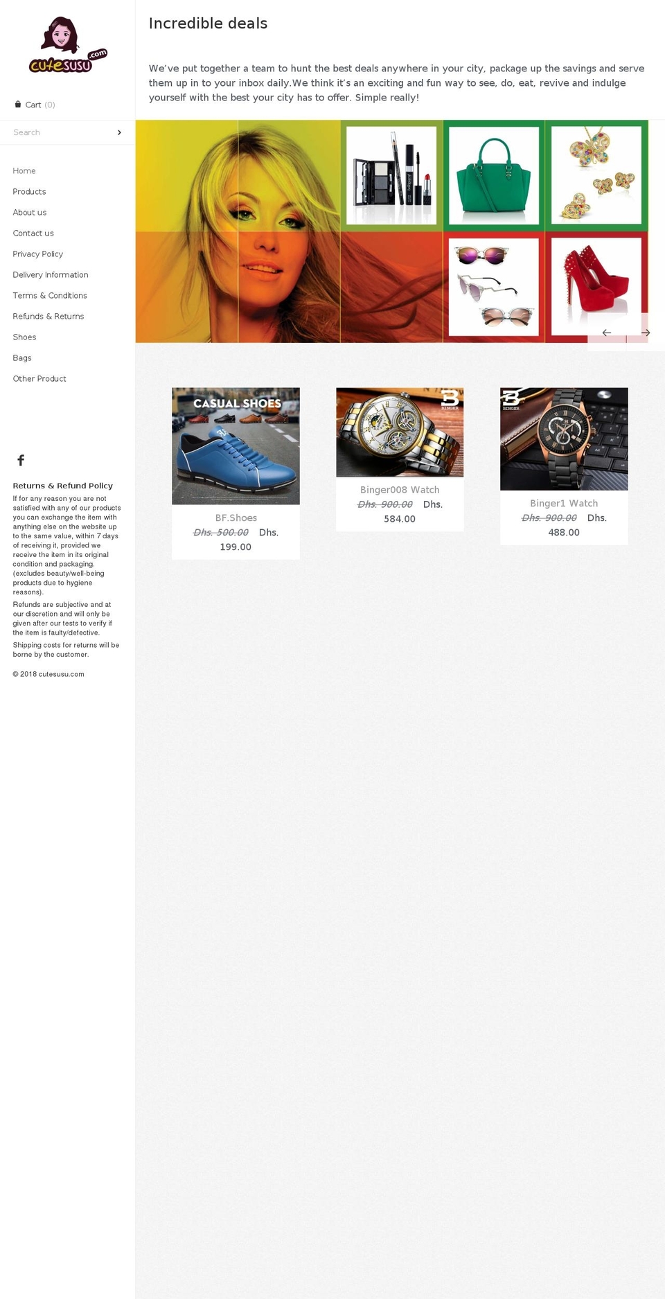 cutesusu.com — Shopify storefront screenshot
