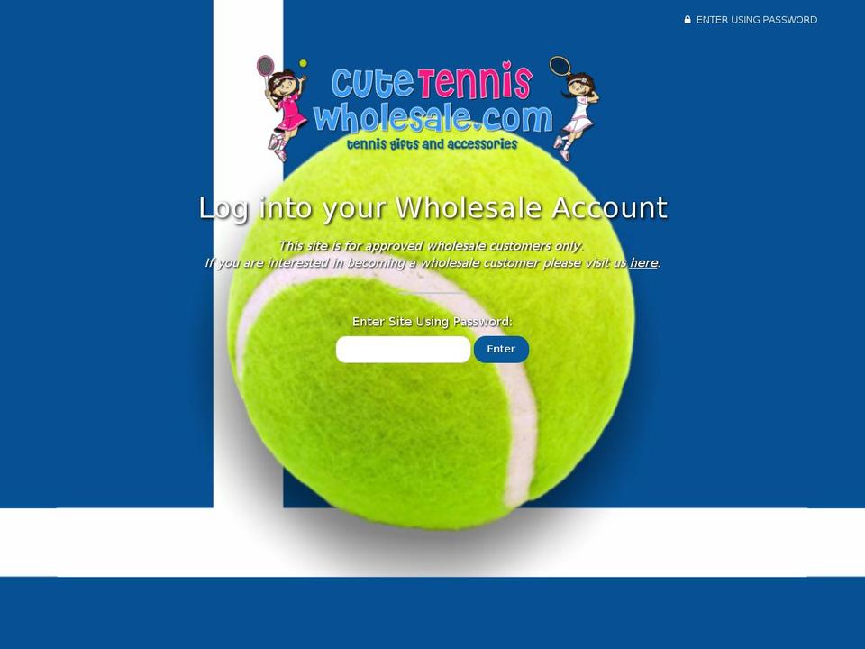 cutetenniswholesale.com — Shopify storefront screenshot