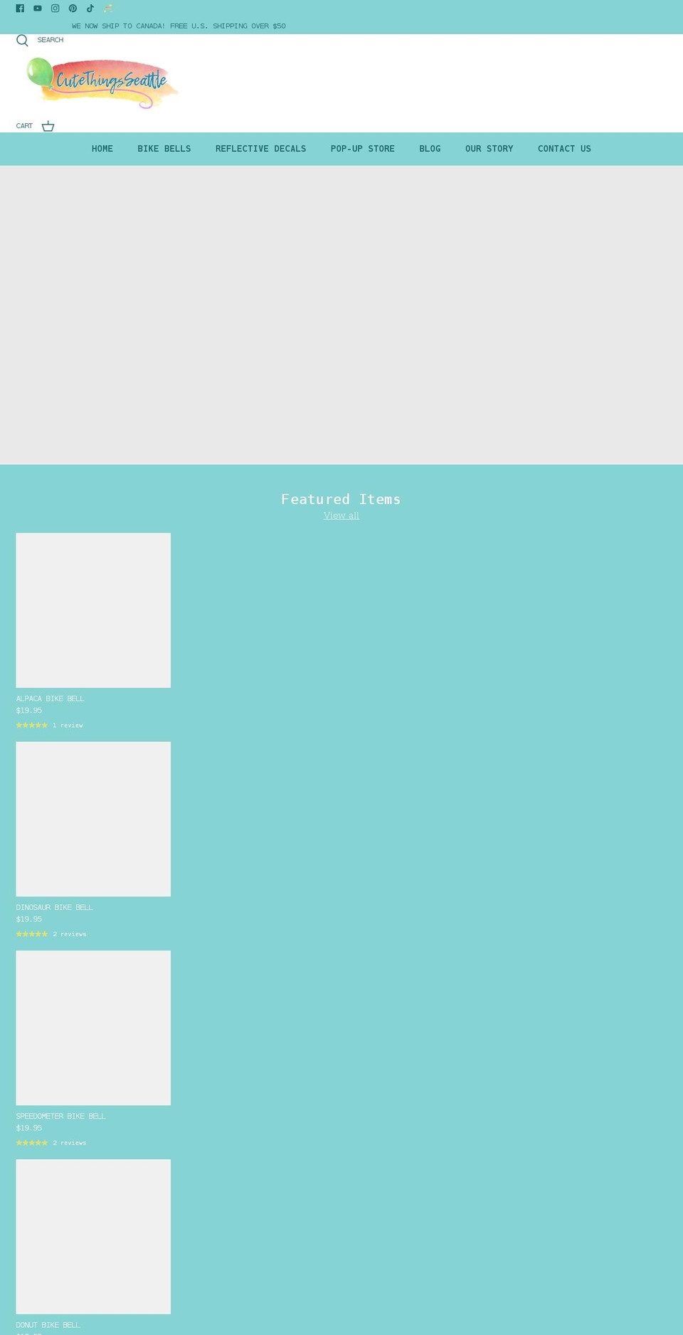 cutethingsseattle.com shopify website screenshot