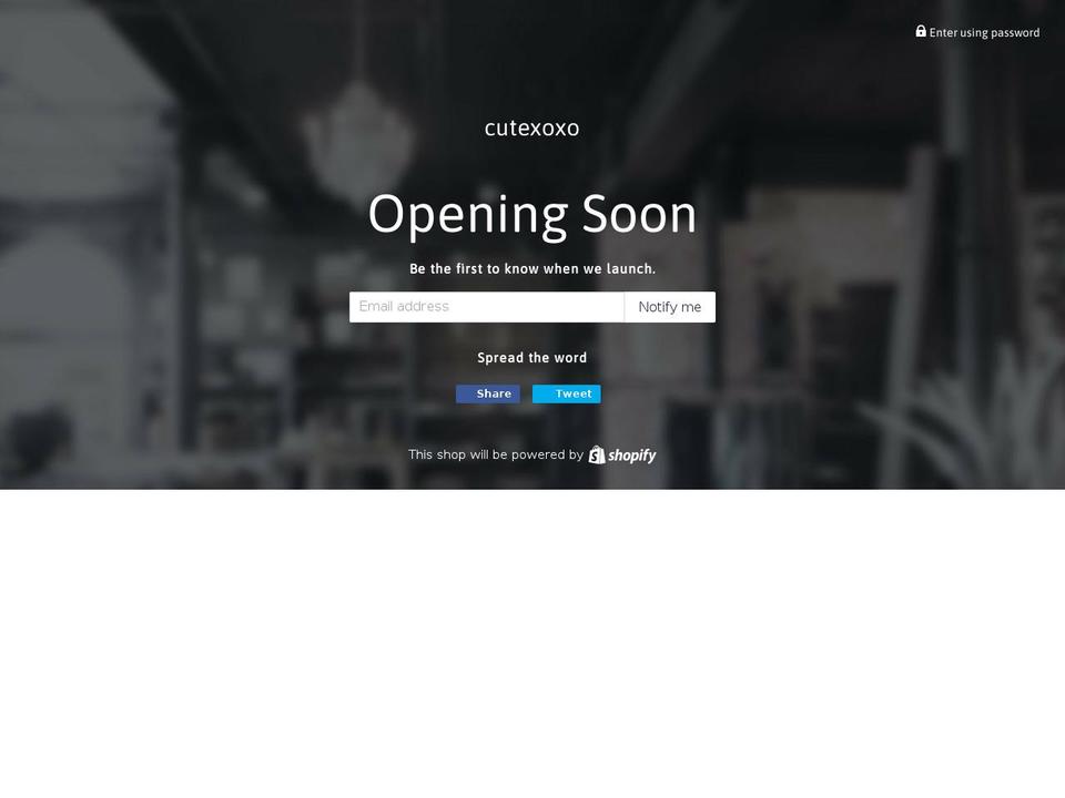 cutexoxo.com — Shopify storefront screenshot