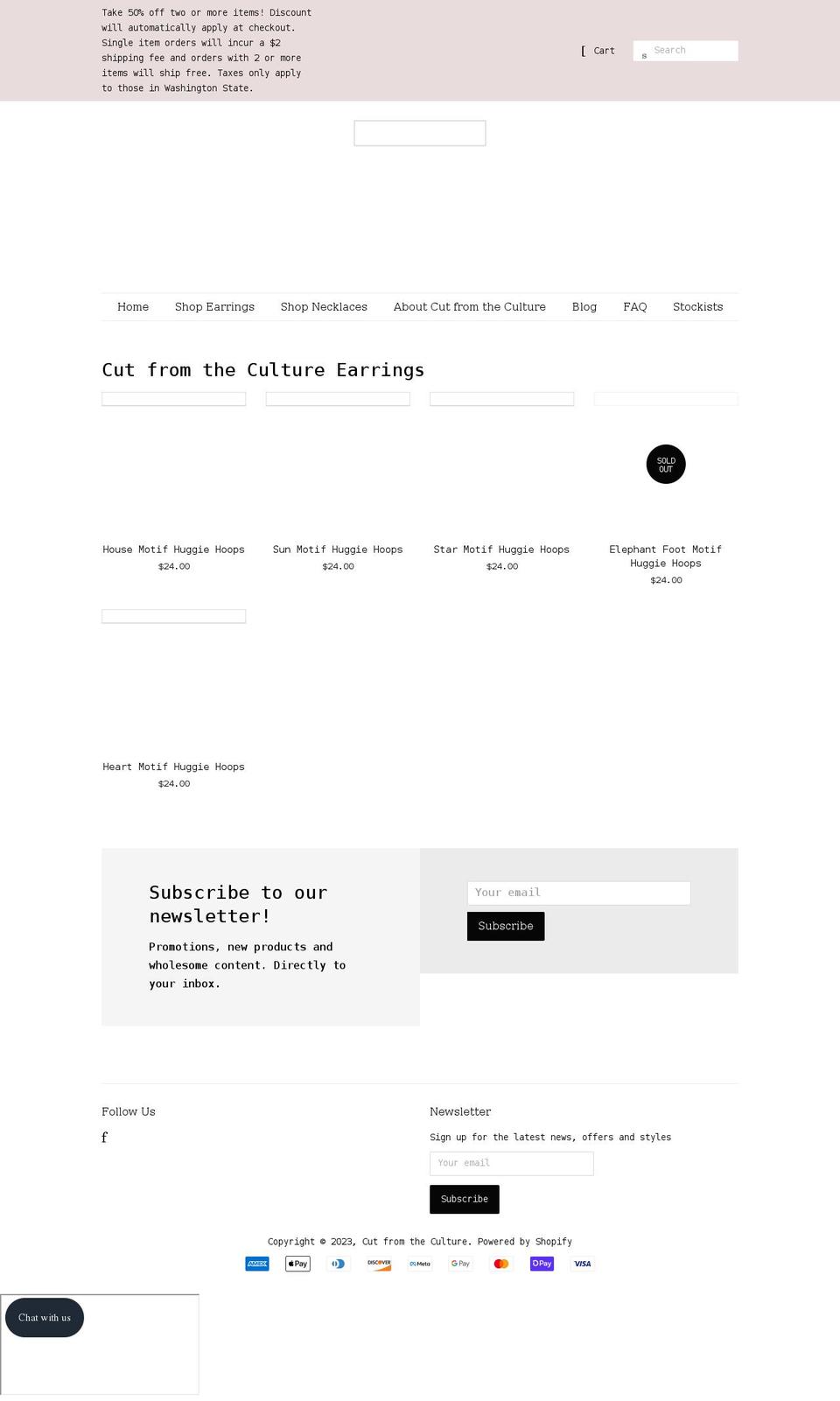cutfromtheculture.com shopify website screenshot