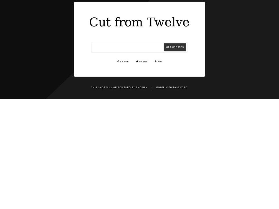 cutfromtwelve.com — Shopify storefront screenshot