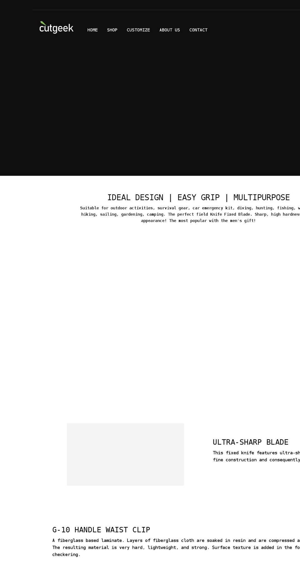 cutgeek.com shopify website screenshot