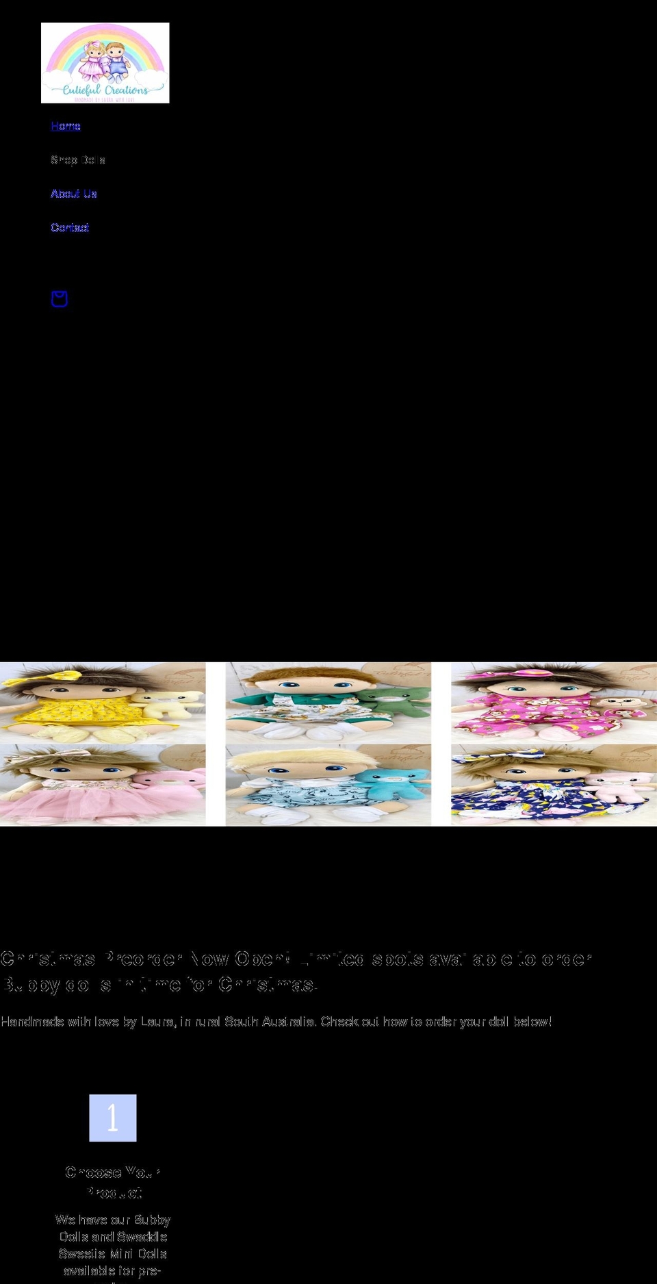cutiefulcreations.com.au shopify website screenshot