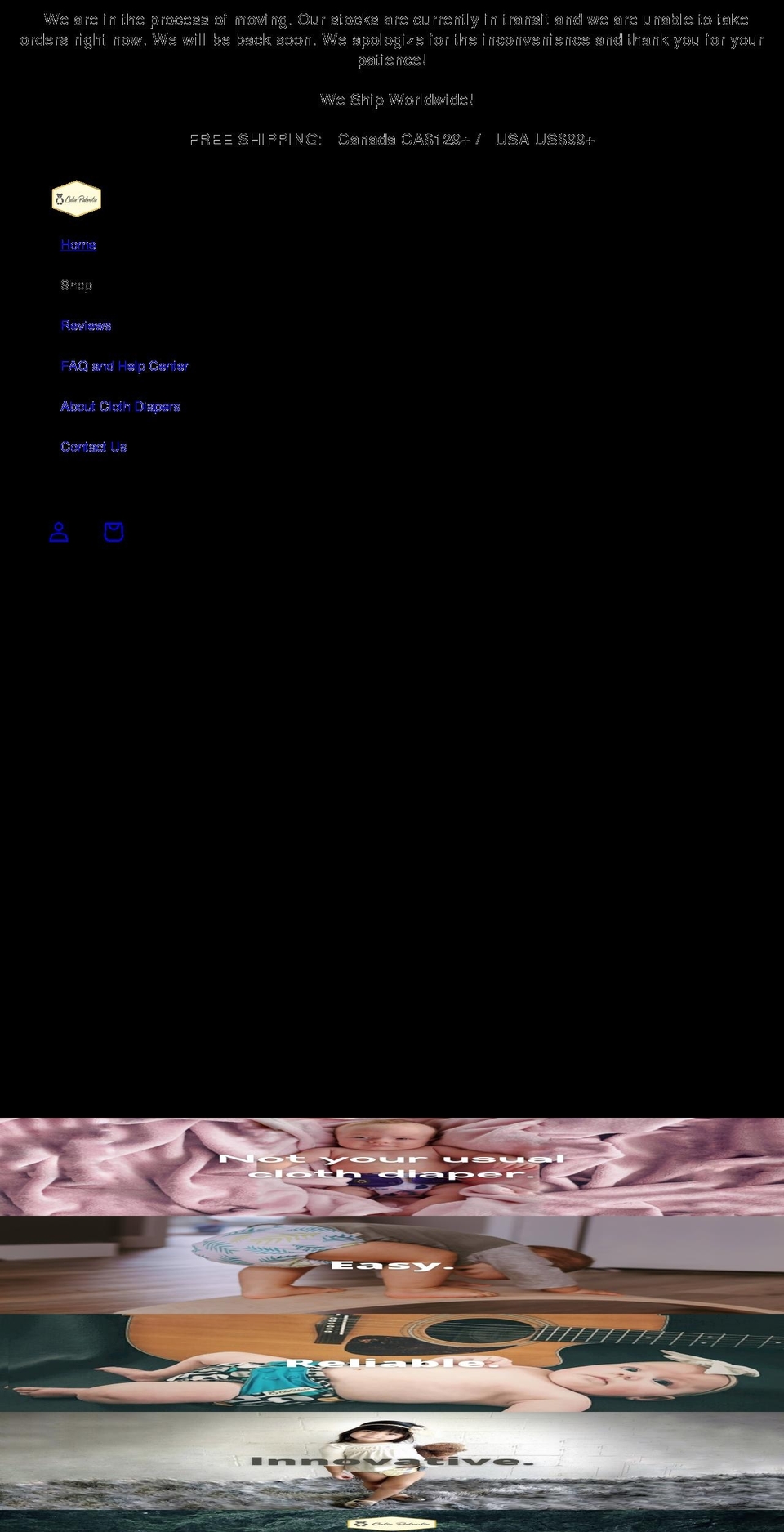 cutiepatootiebaby.com shopify website screenshot