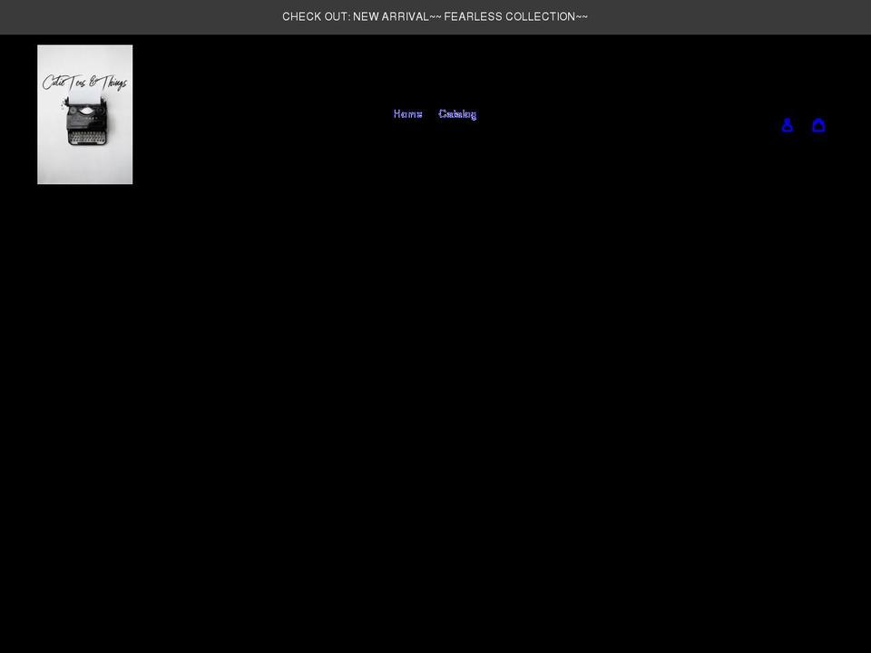 cutieteesandthings.com shopify website screenshot