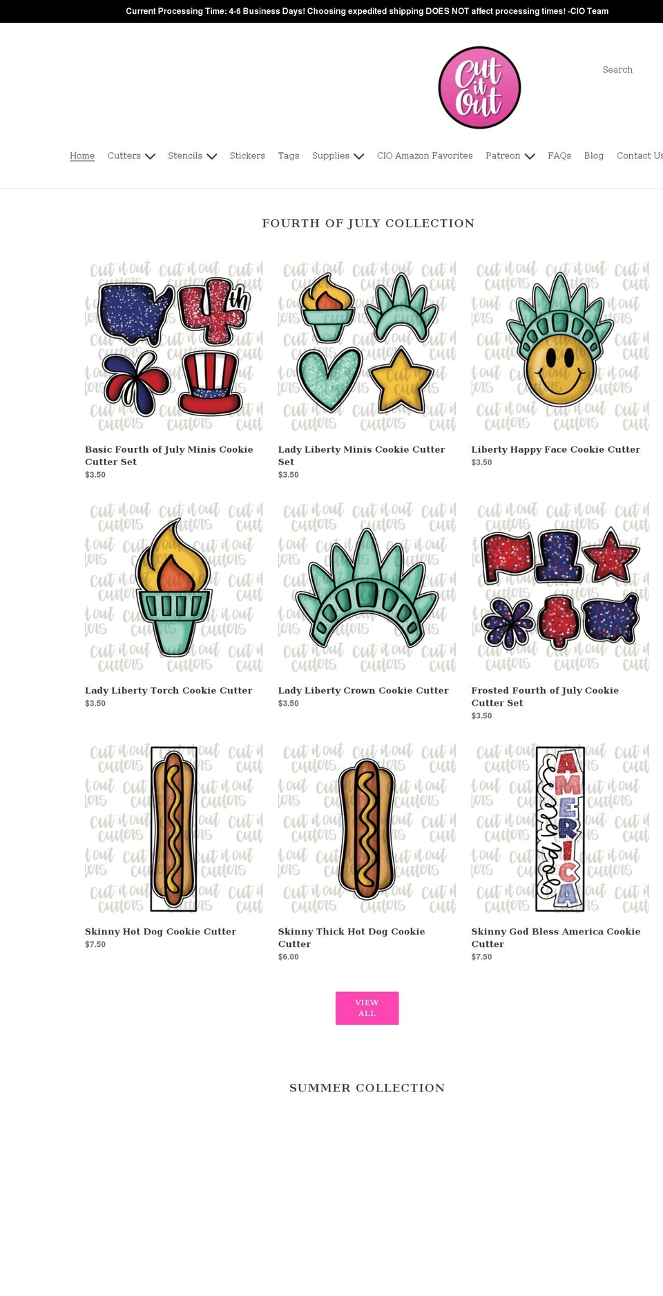 cutitoutcutters.com shopify website screenshot