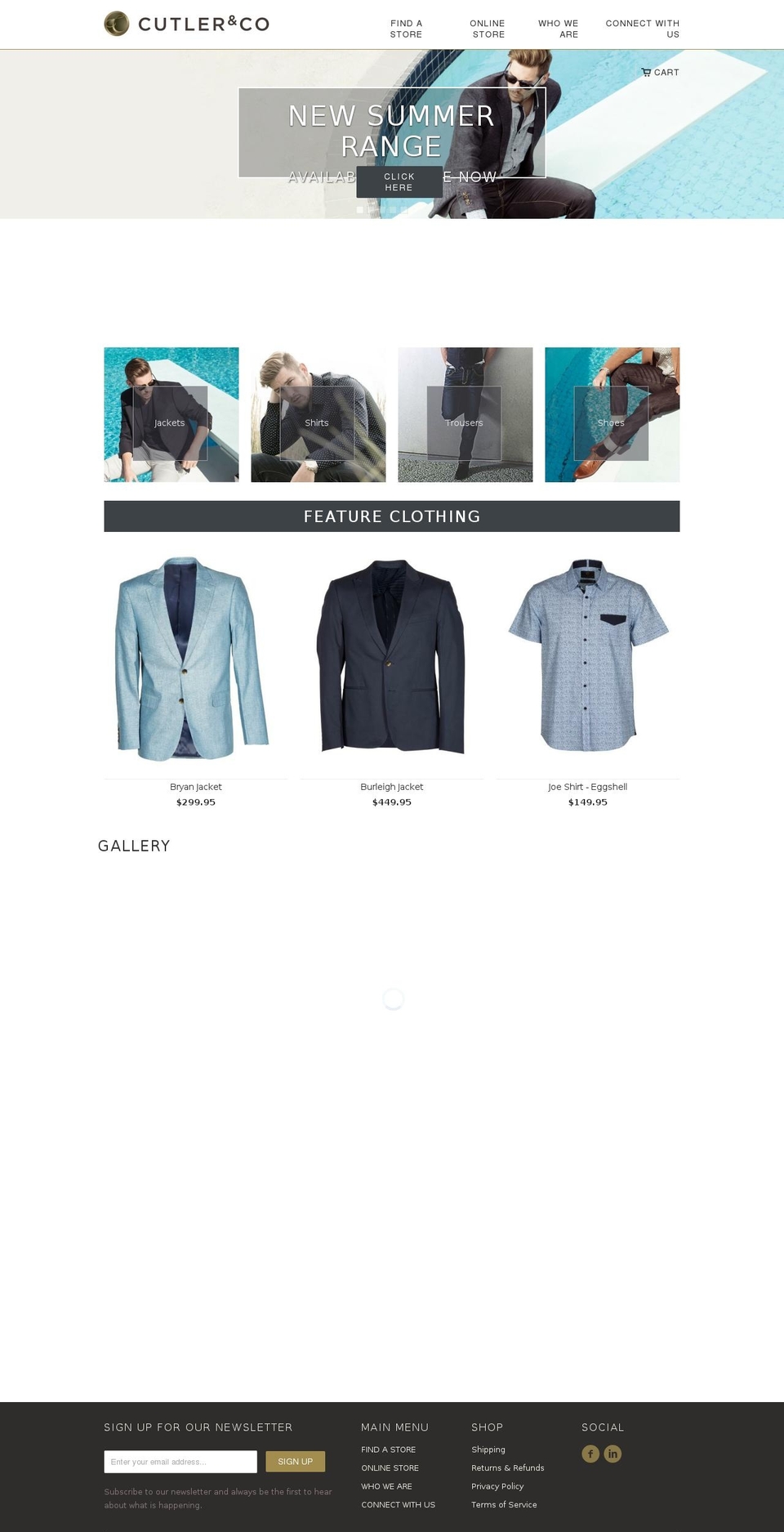 cutlerandco.co.nz shopify website screenshot