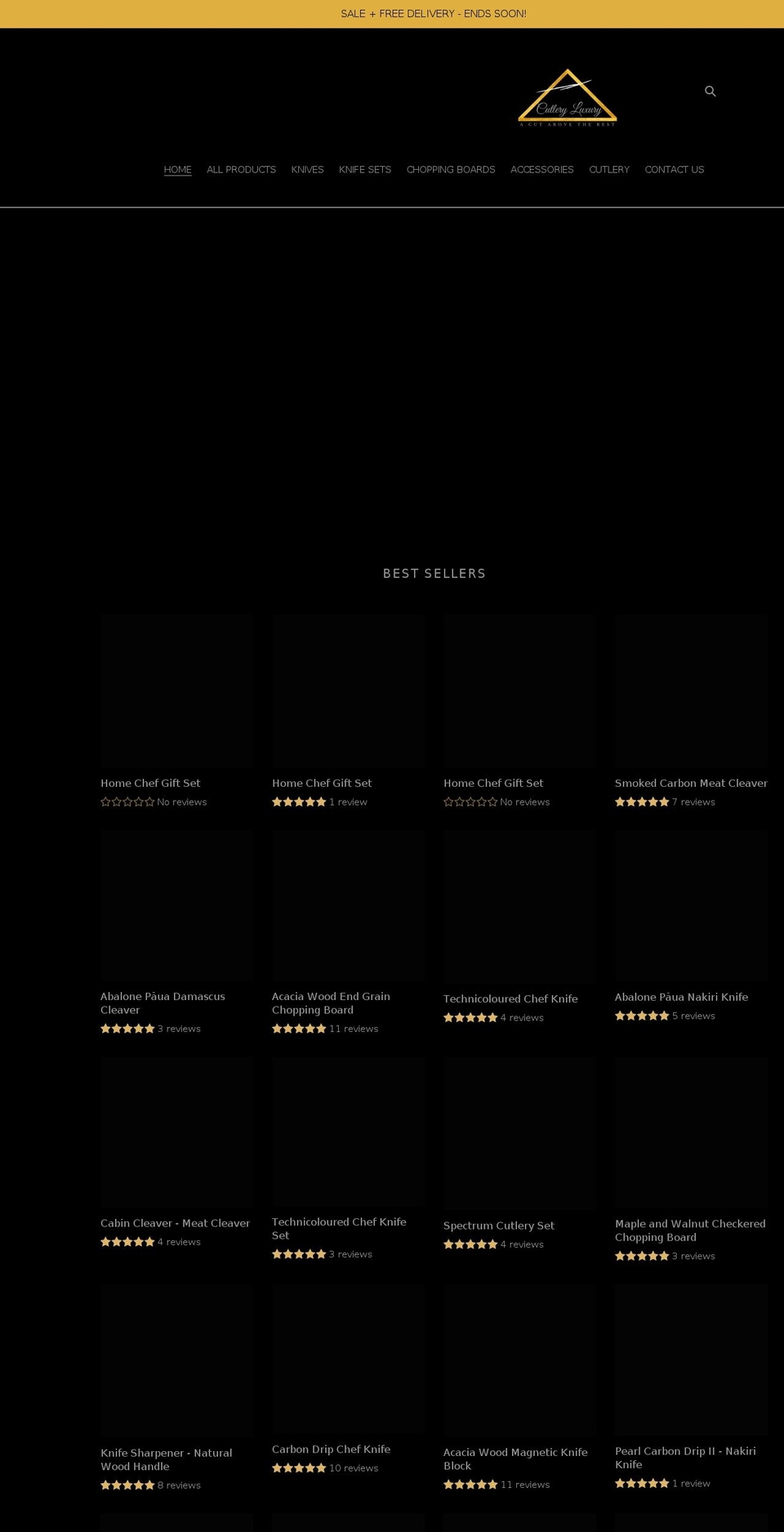 cutleryluxury.com shopify website screenshot