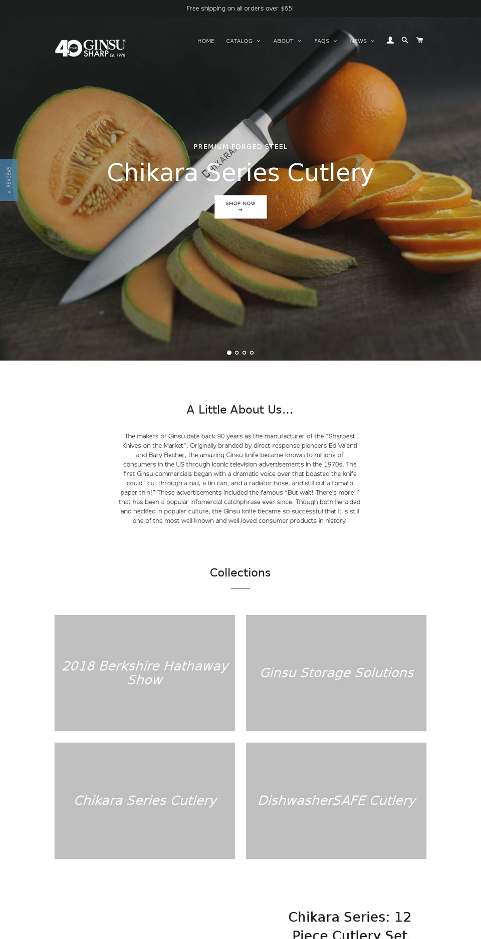 cutleryweb.net shopify website screenshot