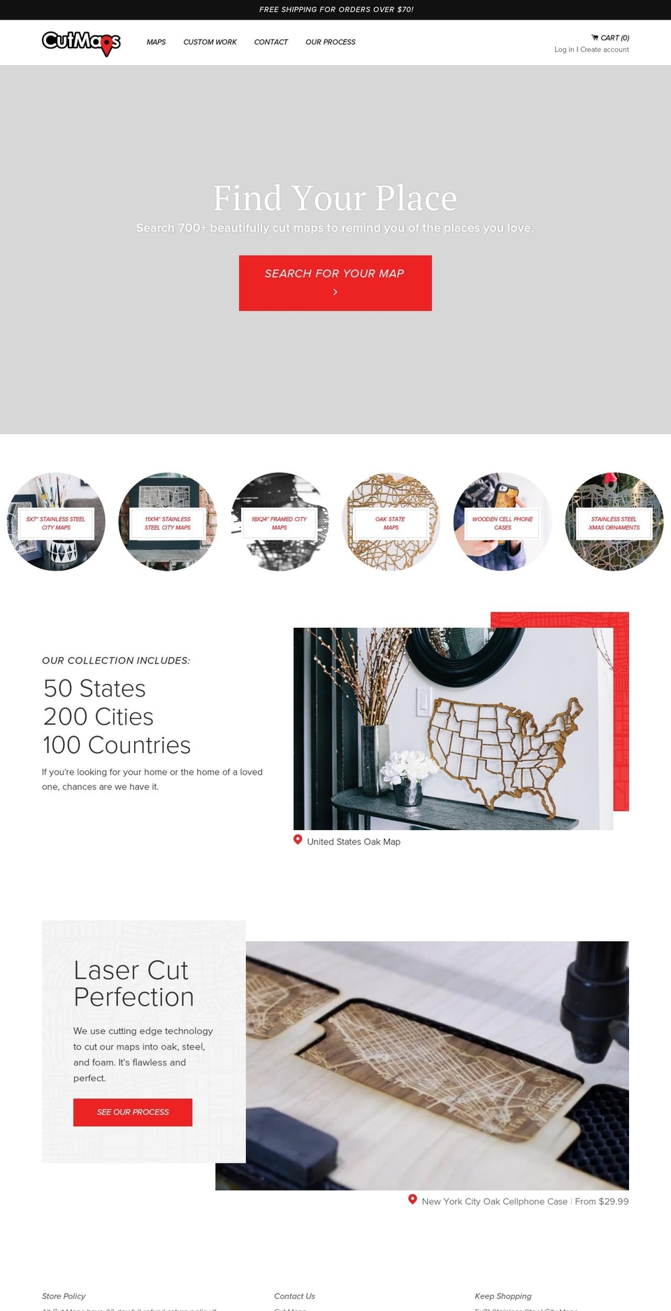 cutmaps.com shopify website screenshot