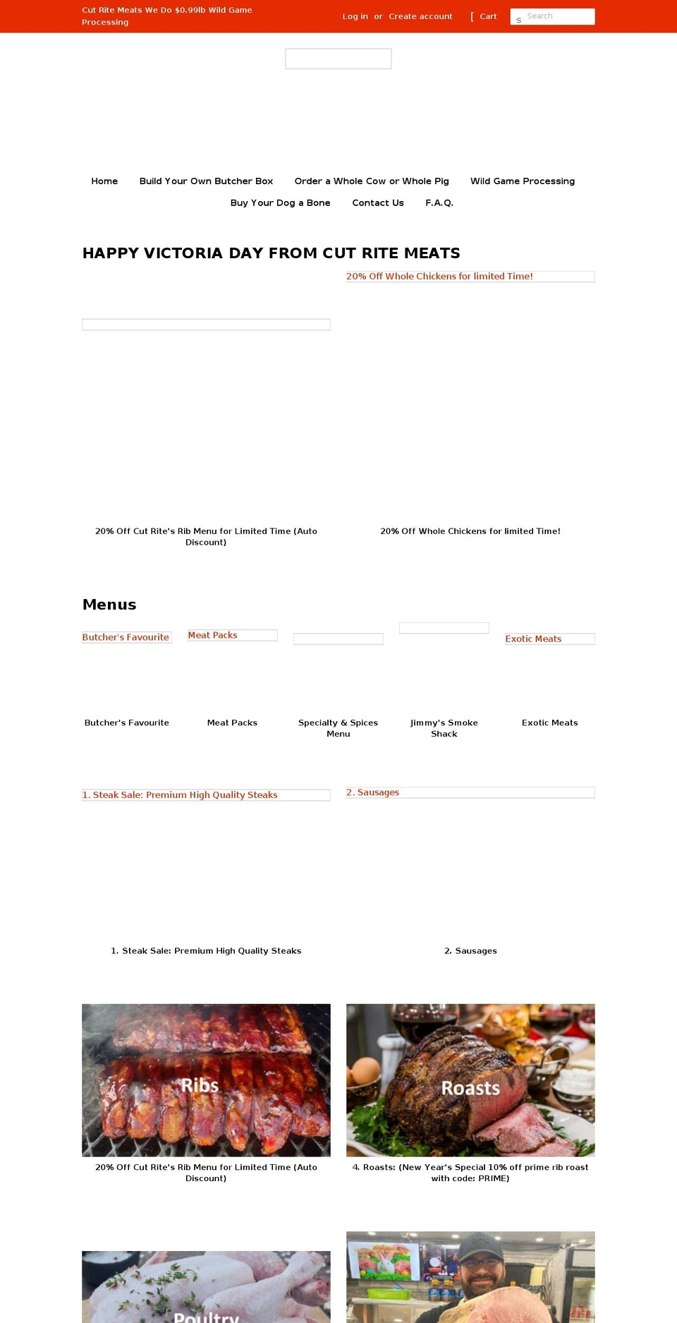 cutritemeats.com shopify website screenshot