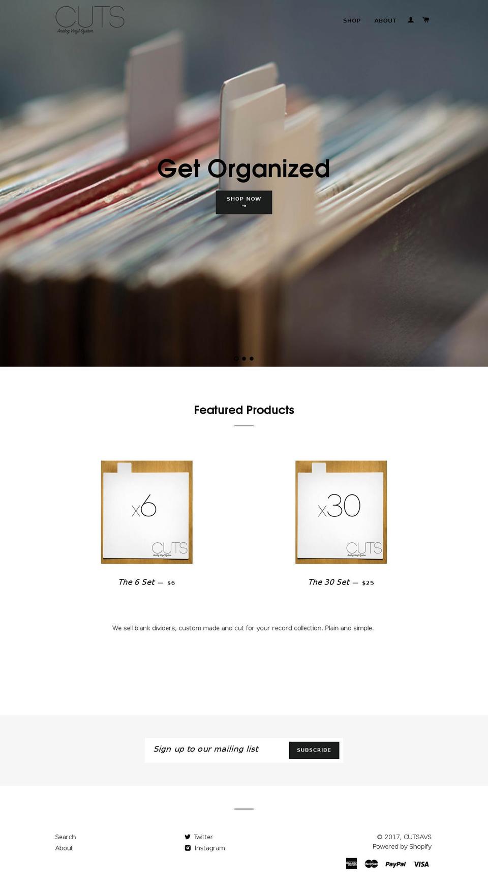 cutsavs.com shopify website screenshot