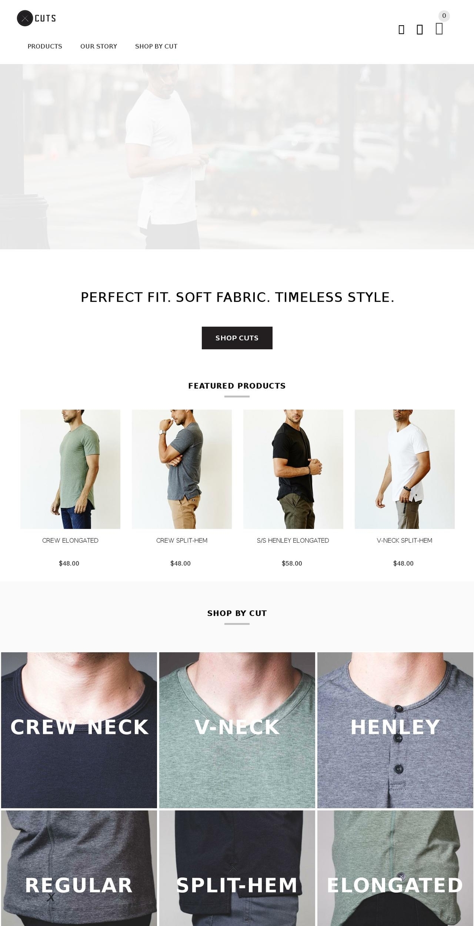 yourstore-v2-0-0 Shopify theme site example cutsclothing.com