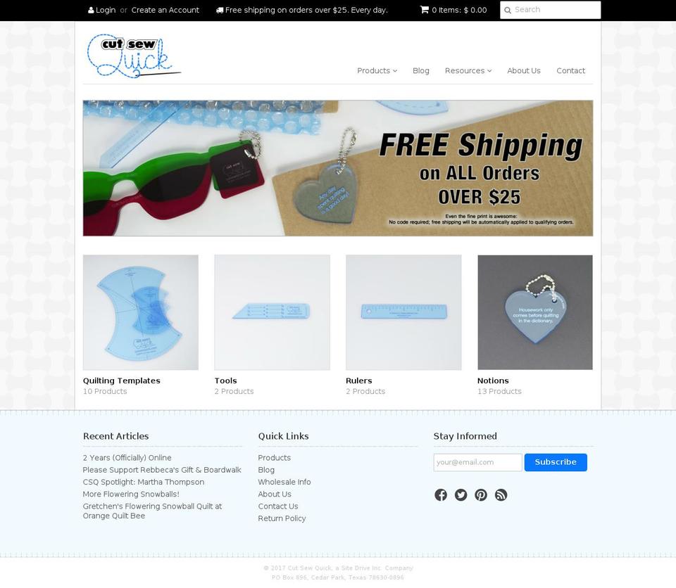 cutsoquick.com shopify website screenshot